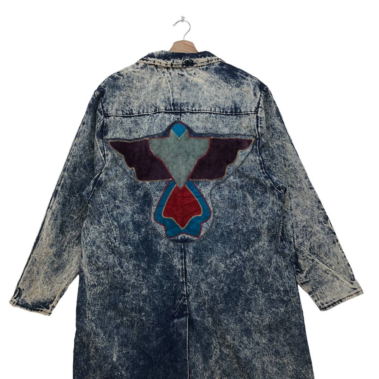 Vintage Vistas de Santa fe by Pioneer Wear Suede Appliqué Hawk Denim Size M / US 6-8 / IT 42-44 - 2 Thumbnail