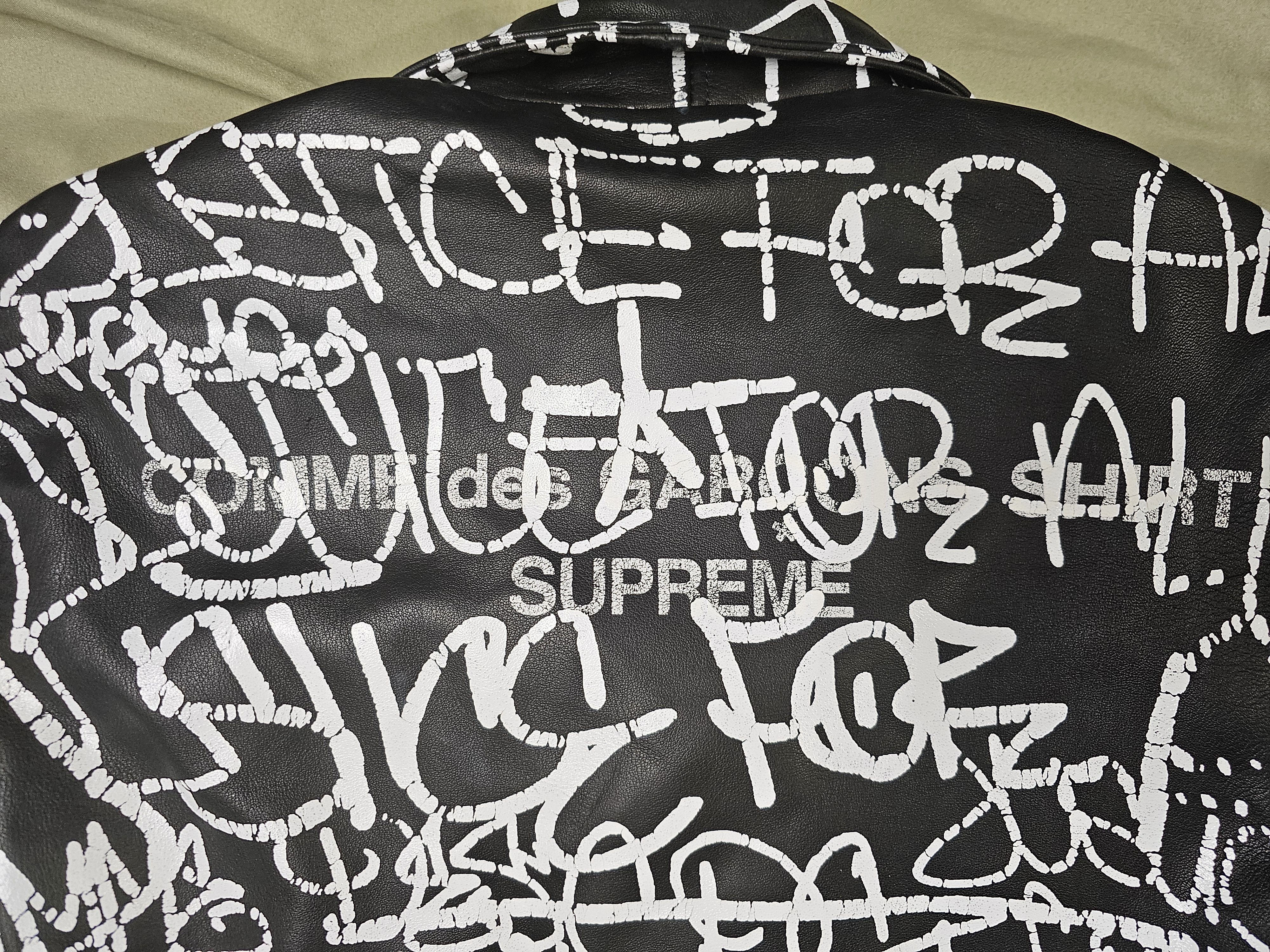 Comme des Garcons × Schott × Supreme SUPREME CDG SHIRT SCHOTT PAINTED PERFECTO LEATHER JACKET Size US M / EU 48-50 / 2 - 5 Thumbnail