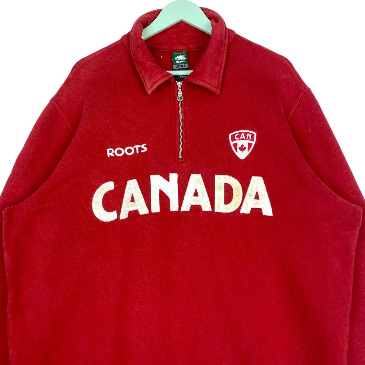 Roots Roots Canada Half Zip Collar Sweatshirt Pullover Jumper Size US L / EU 52-54 / 3 - 2 Thumbnail