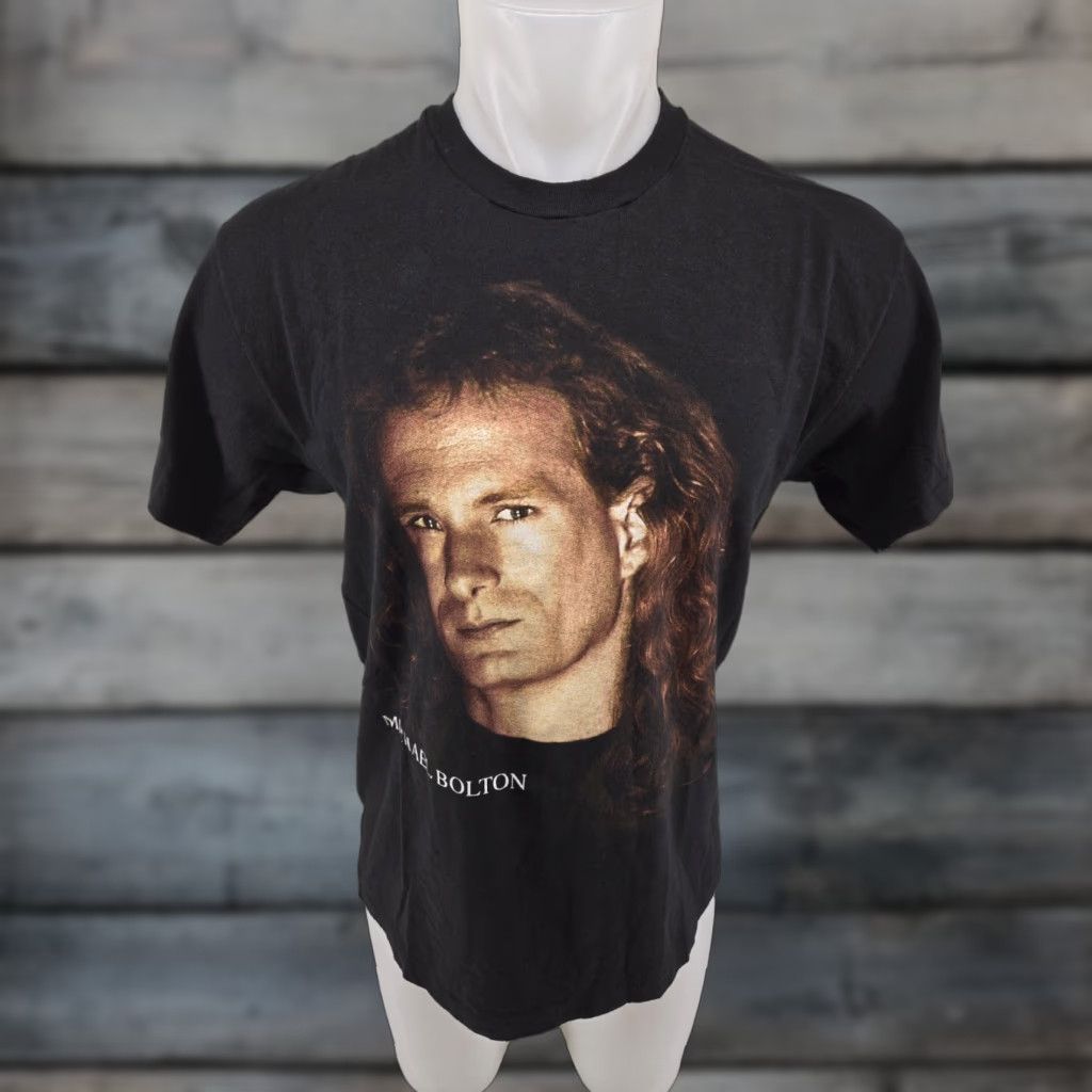 Hanes VINTAGE Michael Bolton 1993 Timeless Tour Shirt Large 90s Hanes Cotton T-Shirt Men Black Short Sleeve Graphic Print Size US L / EU 52-54 / 3 - 1 Thumbnail