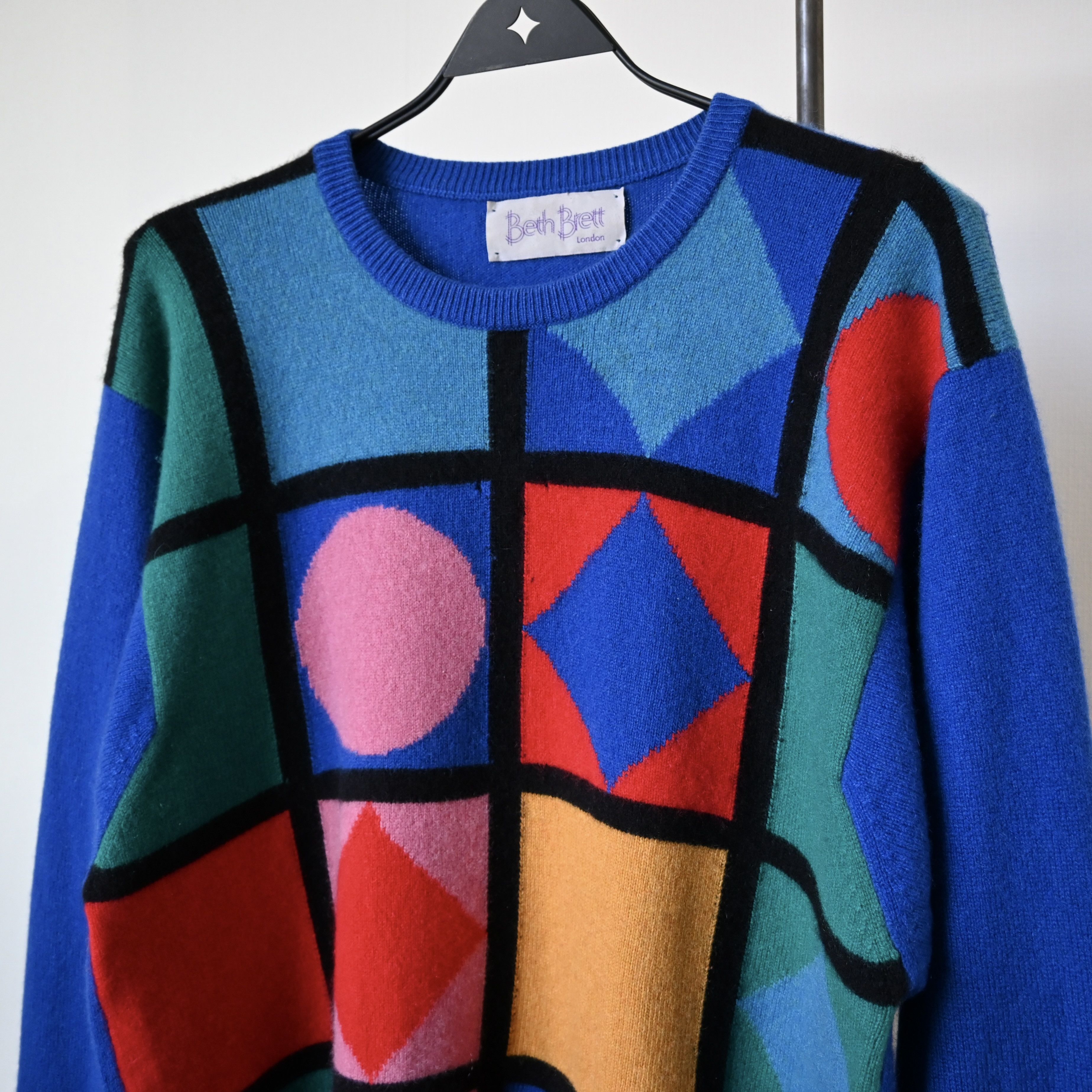 Vintage VTG 1980s Beth Brett pure cashmere sweater, made in Scotland Size US L / EU 52-54 / 3 - 5 Thumbnail