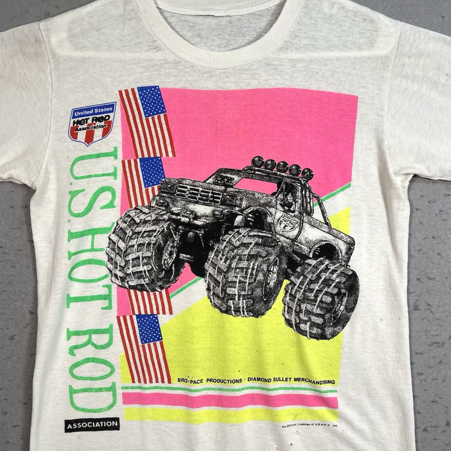 Vintage VINTAGE 80s Hot Rod Monster Truck Racing Graphic Tee Adult Medium White Mens Size US M / EU 48-50 / 2 - 2 Thumbnail