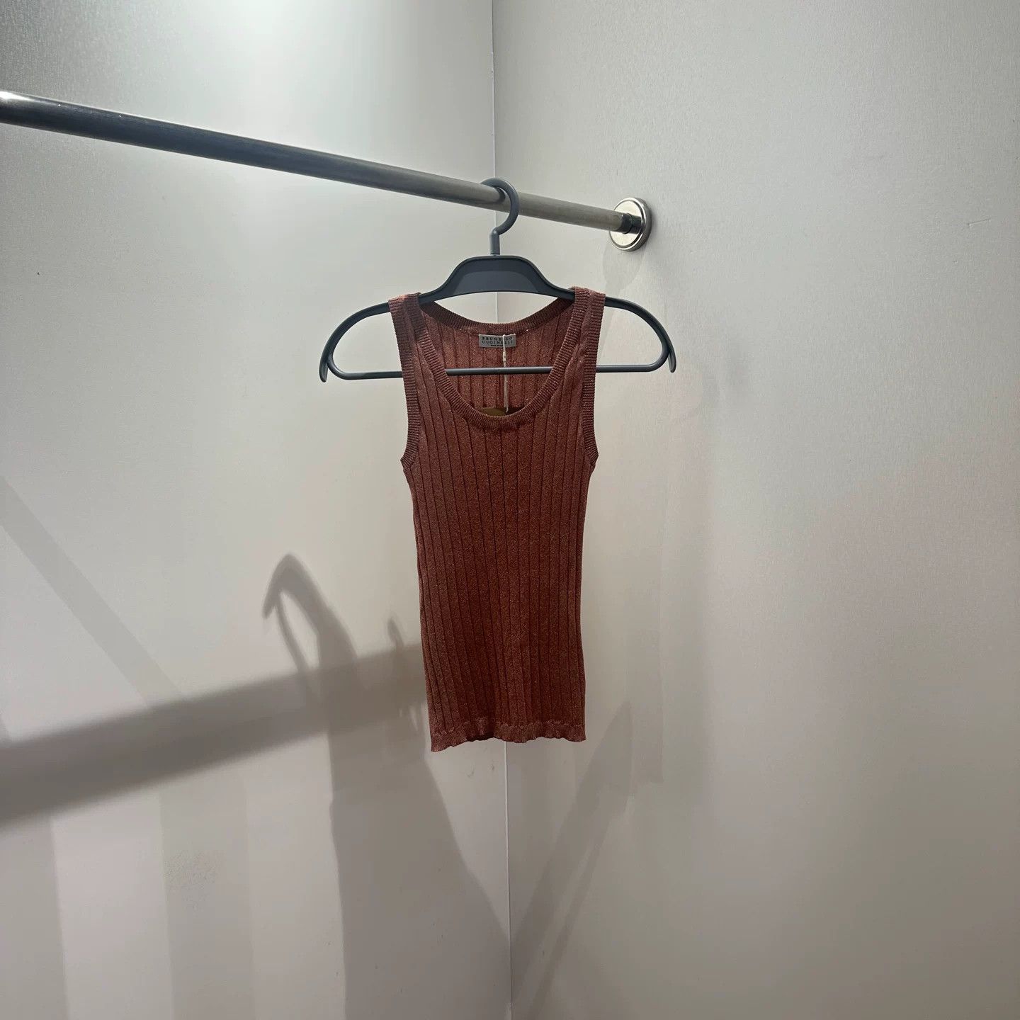 Brunello Cucinelli Brunello Cucinelli Beige Tank Top XS Women Size XS / US 0-2 / IT 36-38 - 1 Thumbnail