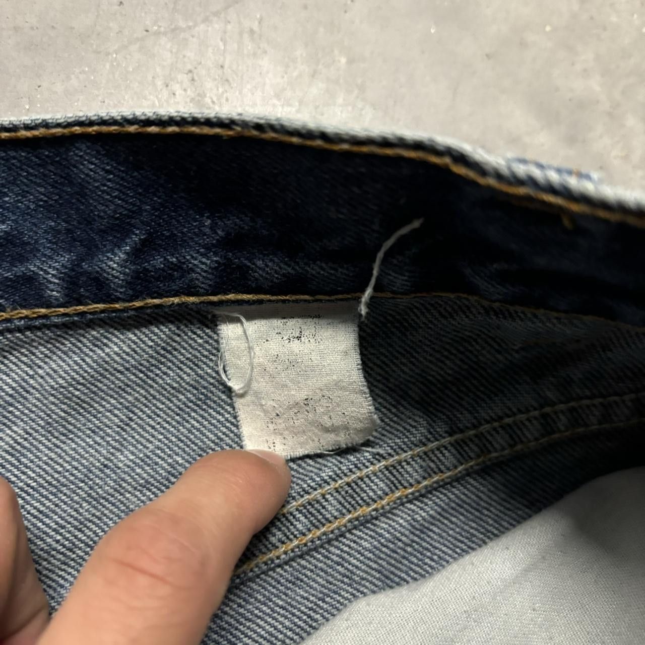 Japanese Brand × Vintage Crazy Vintage Y2K/2000s Grunge Dark Wash Denim Jeans! Size US 30 / EU 46 - 8 Thumbnail