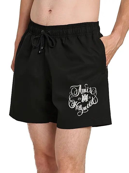 Amiri os11x0326 Hollywood Swim Shorts in Black Size US 32 / EU 48 - 3 Thumbnail
