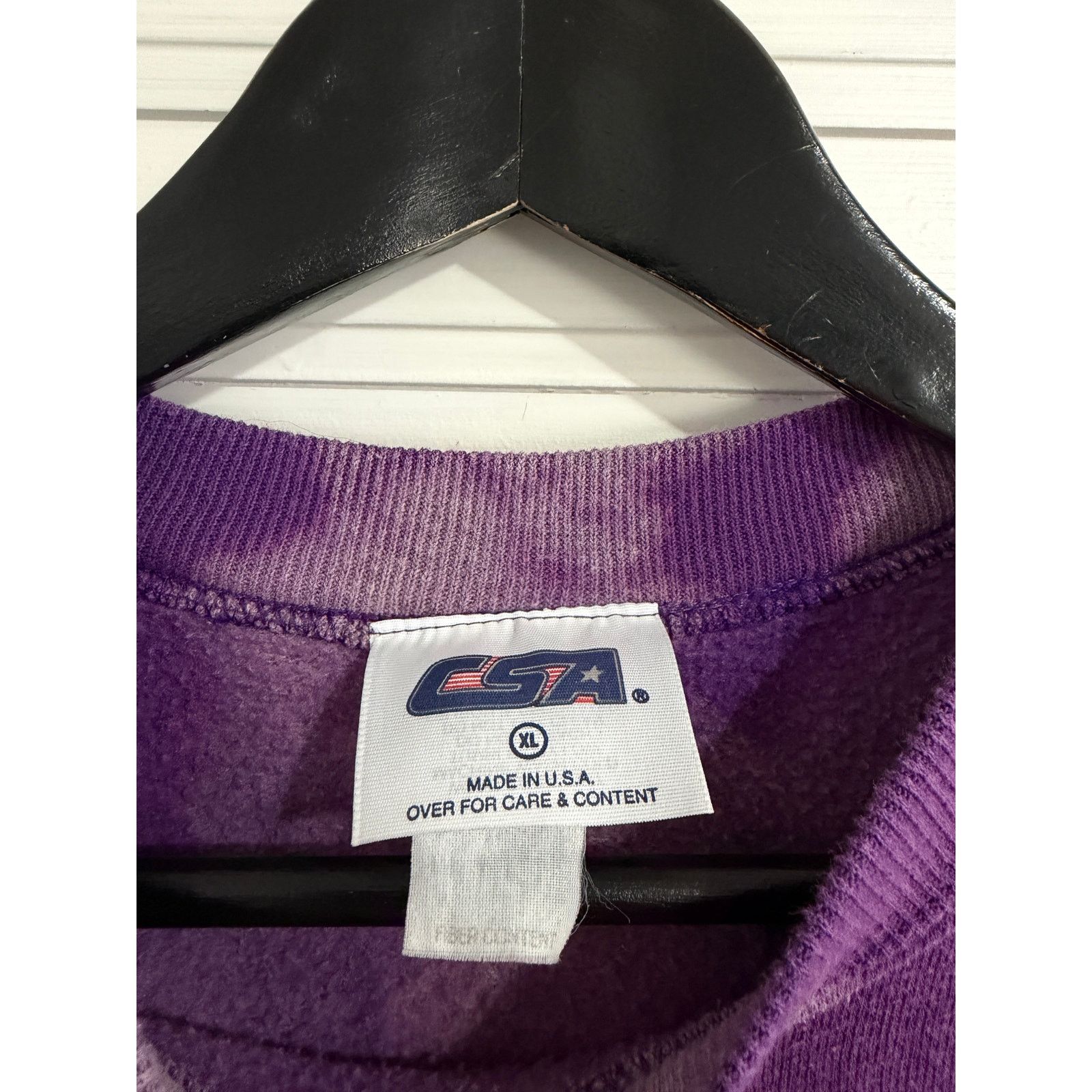 NFL Bleach-Dyed Minnesota Vikings Crewneck Sweatshirt Size XL Size US XL / EU 56 / 4 - 4 Thumbnail