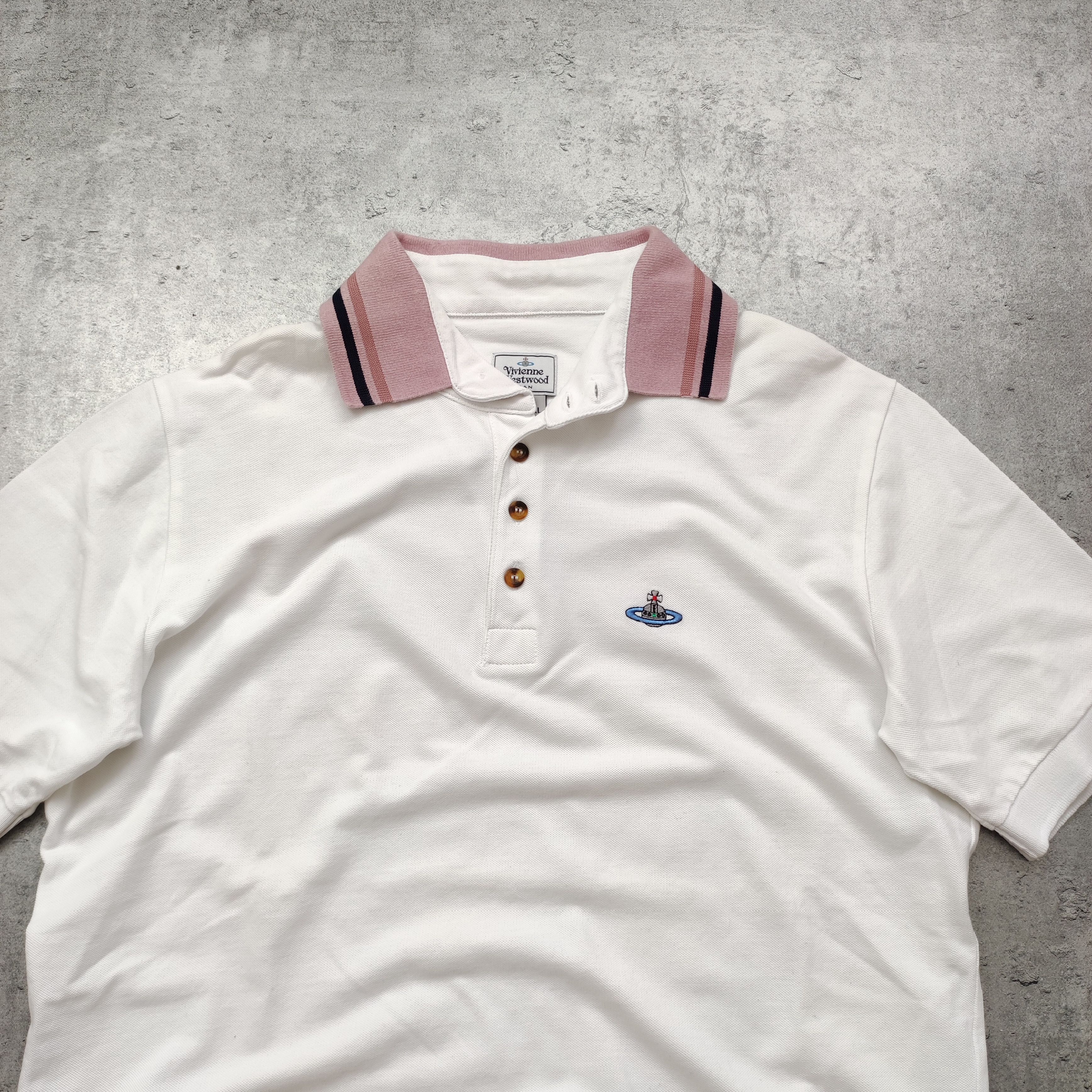 Vivienne Westwood Vivienne Westwood Classic Logo White Polo Shirt Size US XL / EU 56 / 4 - 3 Thumbnail