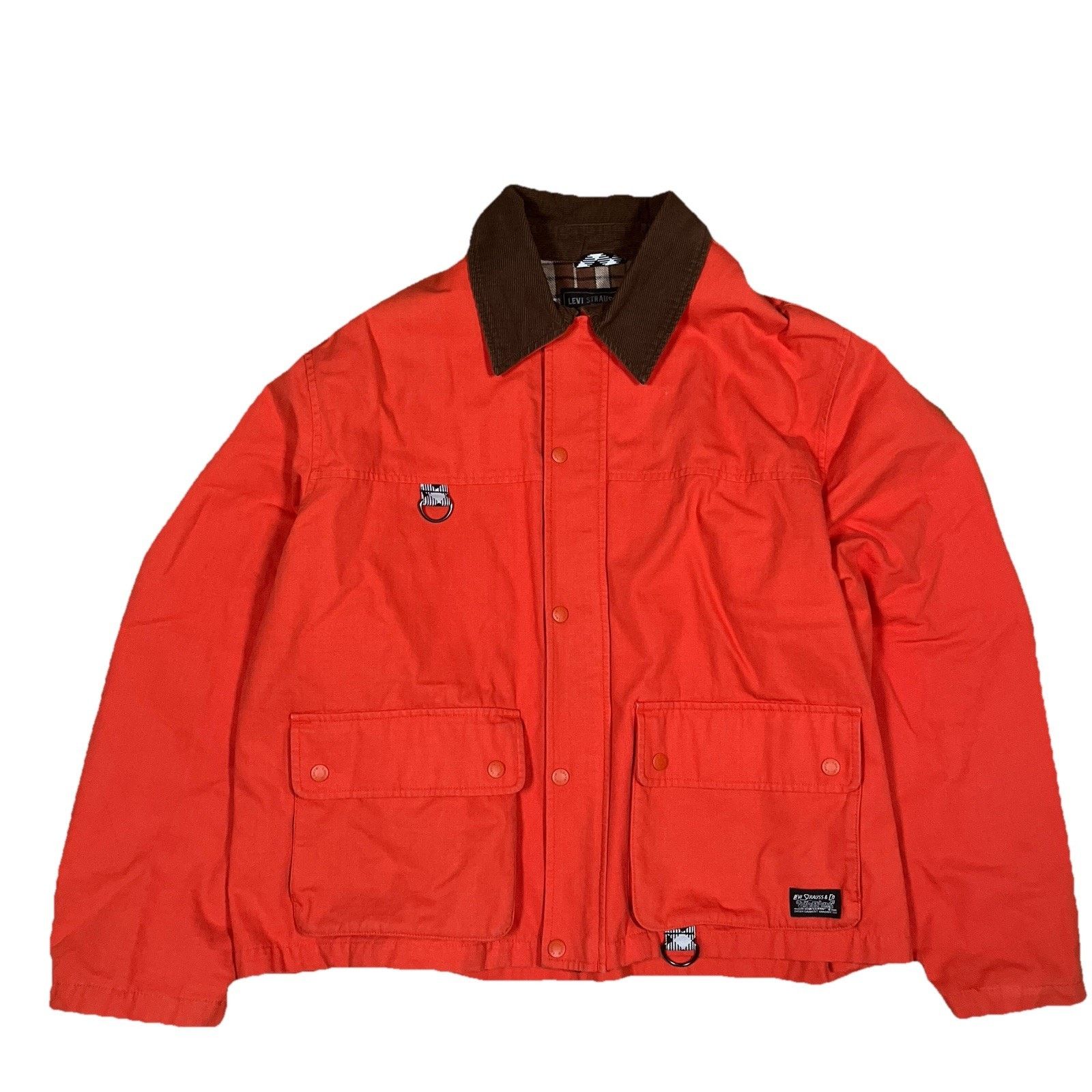 Levi's Levis Panhandle Men’s Trucker Jacket Zip Up Orange XL Size US XL / EU 56 / 4 - 1 Thumbnail