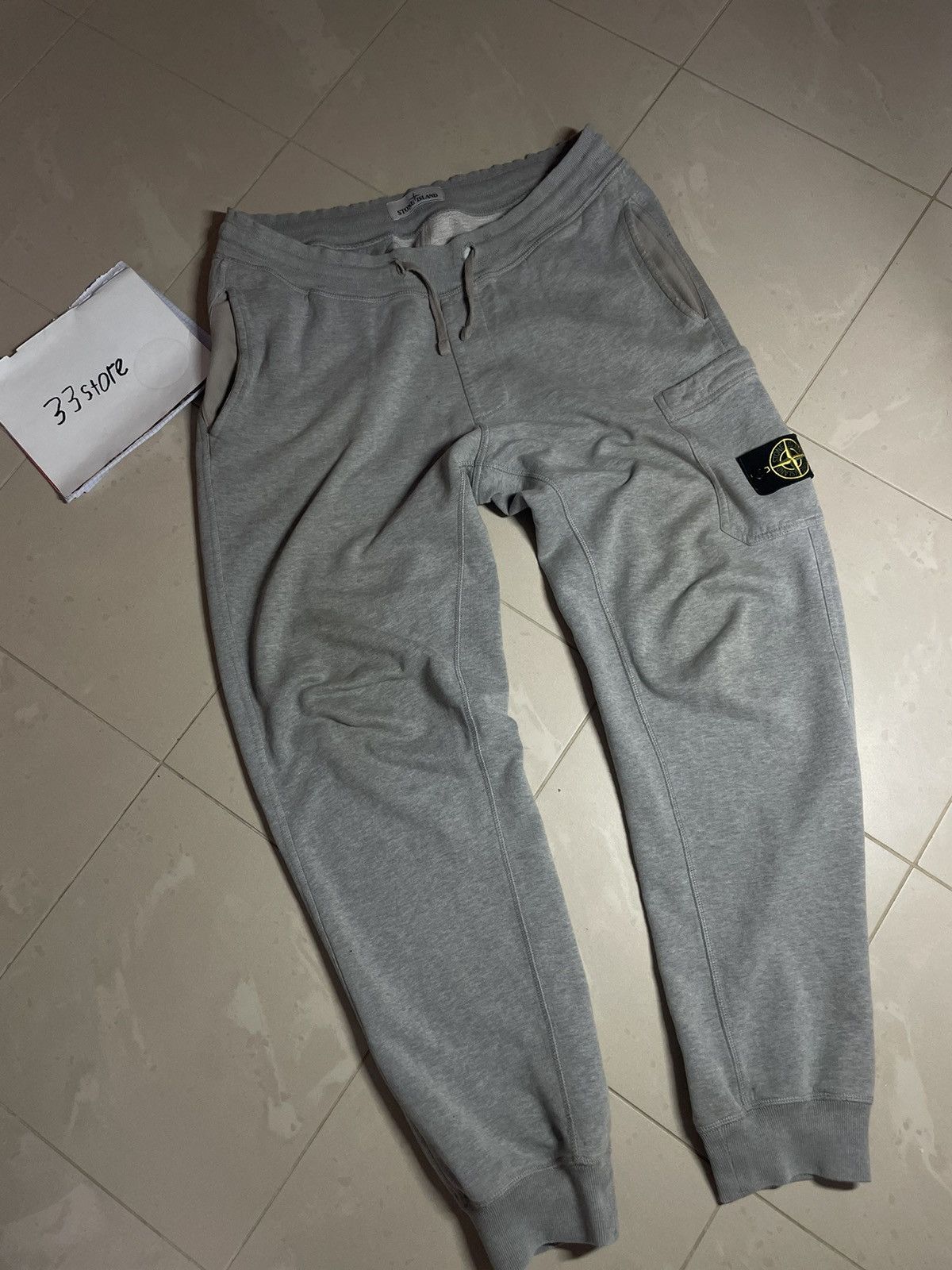 Stone Island Grey Cargo Sweatpants size L