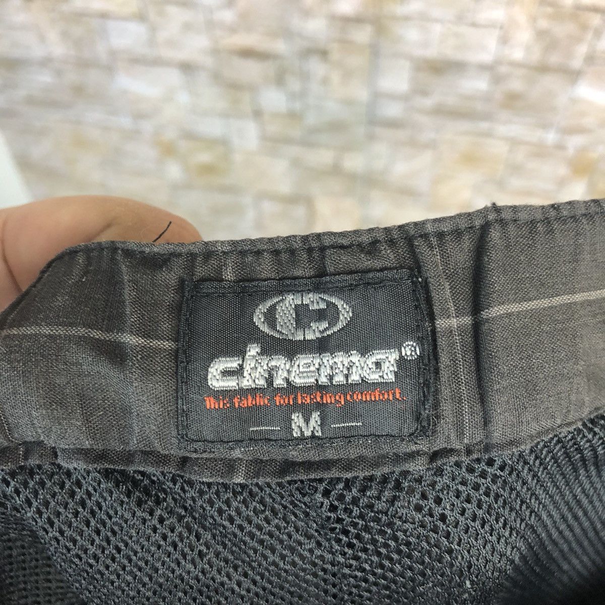 Japanese Brand Cinema Black Checkred Cargo Multipocket Pants #A319 Size US 31 - 21 Thumbnail