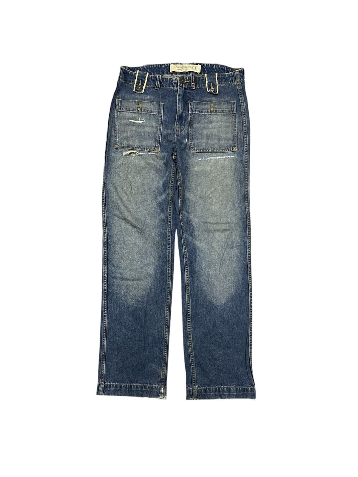 Diesel 90s DIESEL BUSH BAGGY JEANS SINGLE POCKET BACK RARE Size US 33 - 2 Thumbnail