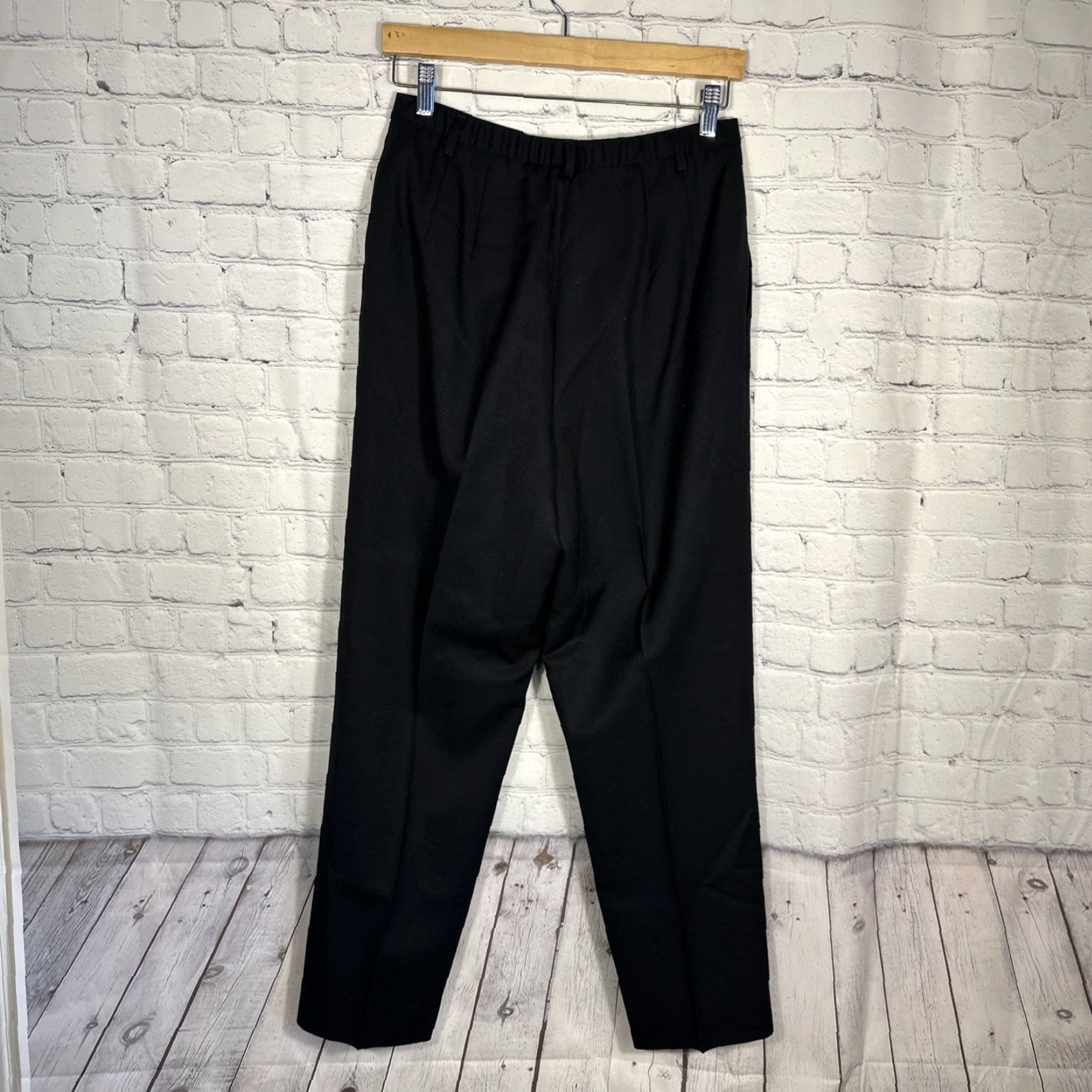Pendleton Pendleton Pants Womens 10 Black Wool Dress Straight Leg Pleated High Rise Business Workwear Vintage Styled USA Classic Size 32" / US 10 / IT 46 - 6 Thumbnail