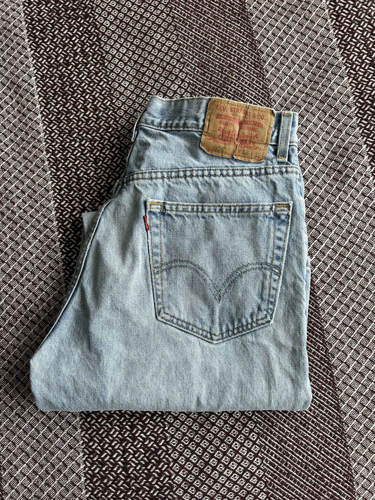 Levi's Vintage Levis 505 Jeans 90s Regular Fit Wash Denim Size W33 Size US 33 - 13 Thumbnail