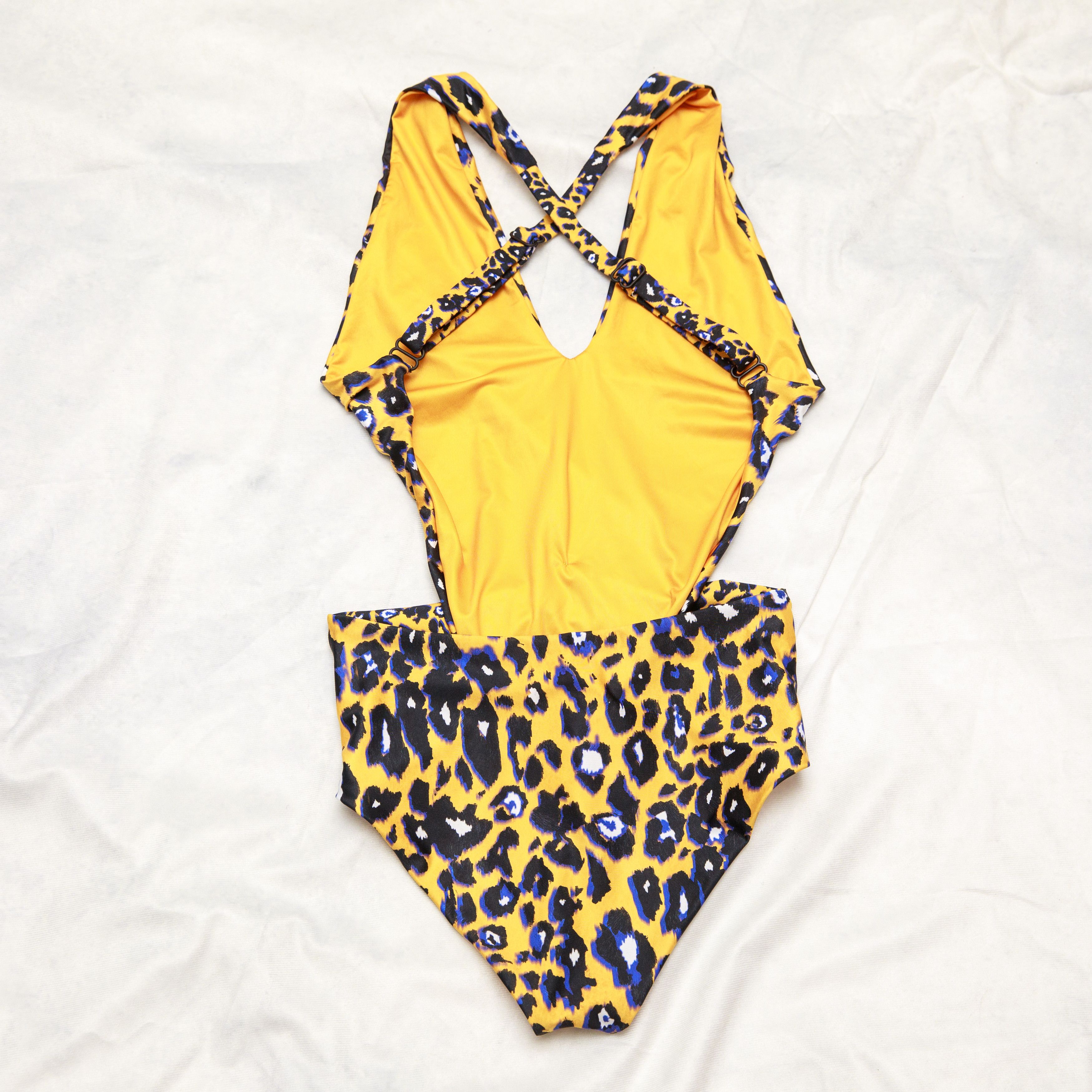 AGUA by Agua Bendita Agua bendita Jadis Balam One Piece Leopard Yellow Blue Size L / US 10 / IT 46 - 8 Thumbnail