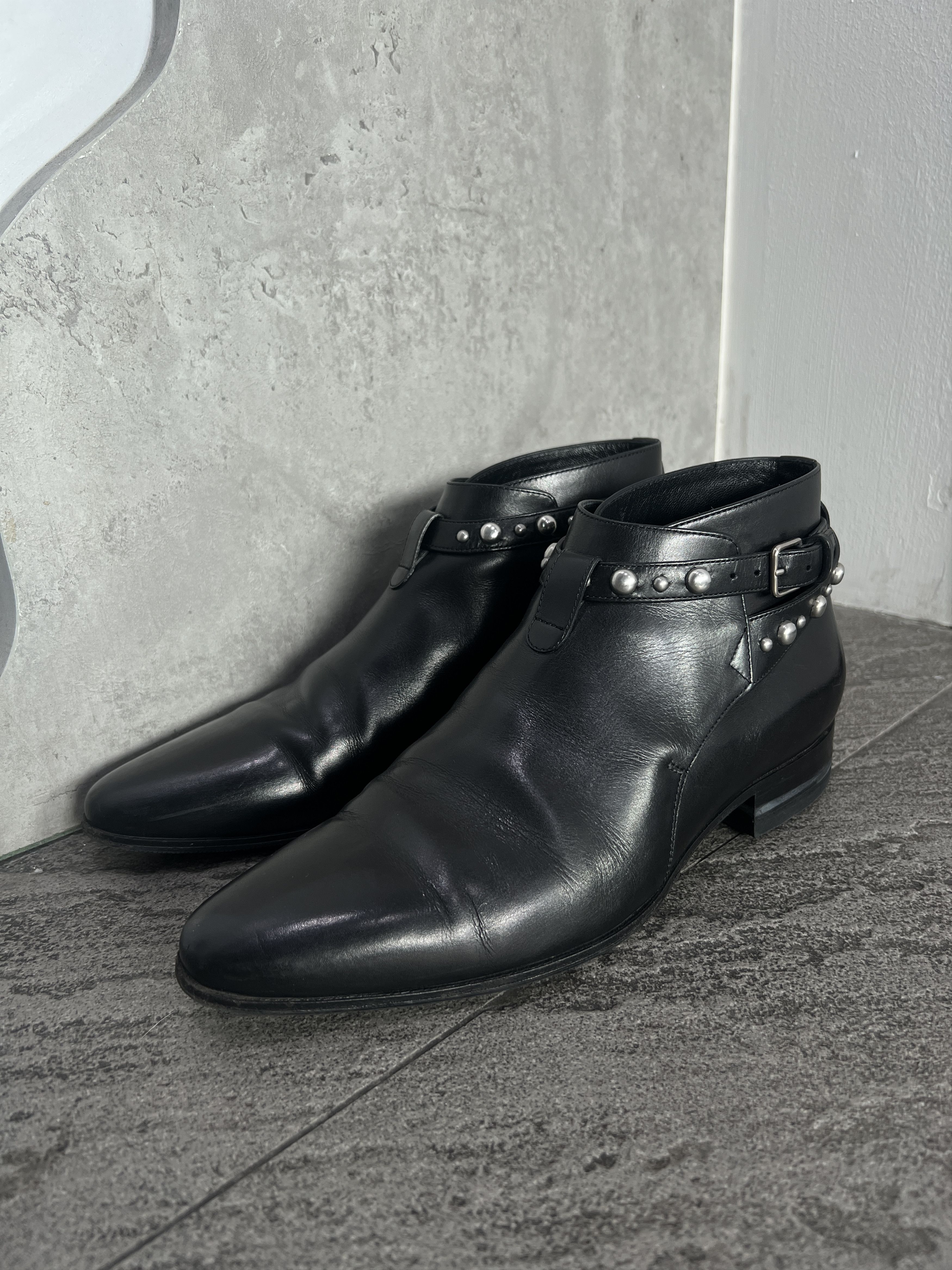 Saint Laurent Paris Saint Laurent Paris Stud Harness Ankle Boots Black EU40 Size US 7 / EU 40 - 5 Thumbnail