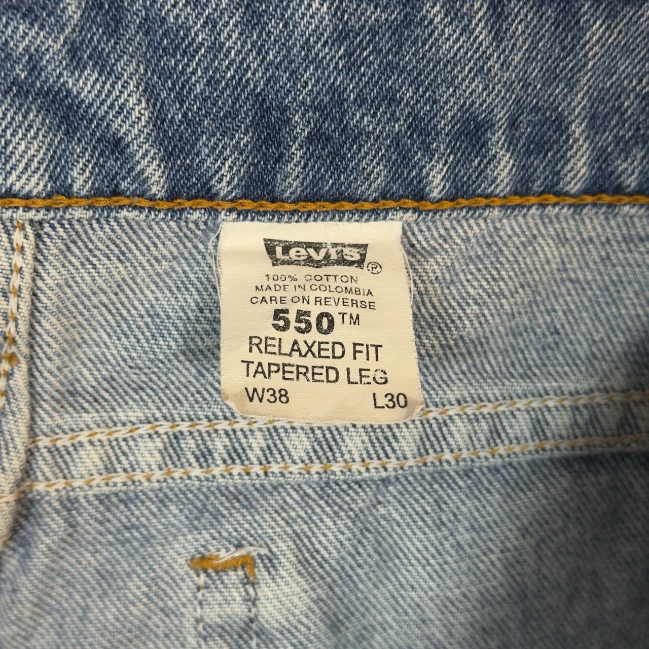 Levi's Vintage 90s Levi's 550 Orange Tab Relaxed Fit Denim Jeans Size US 38 / EU 54 - 4 Thumbnail