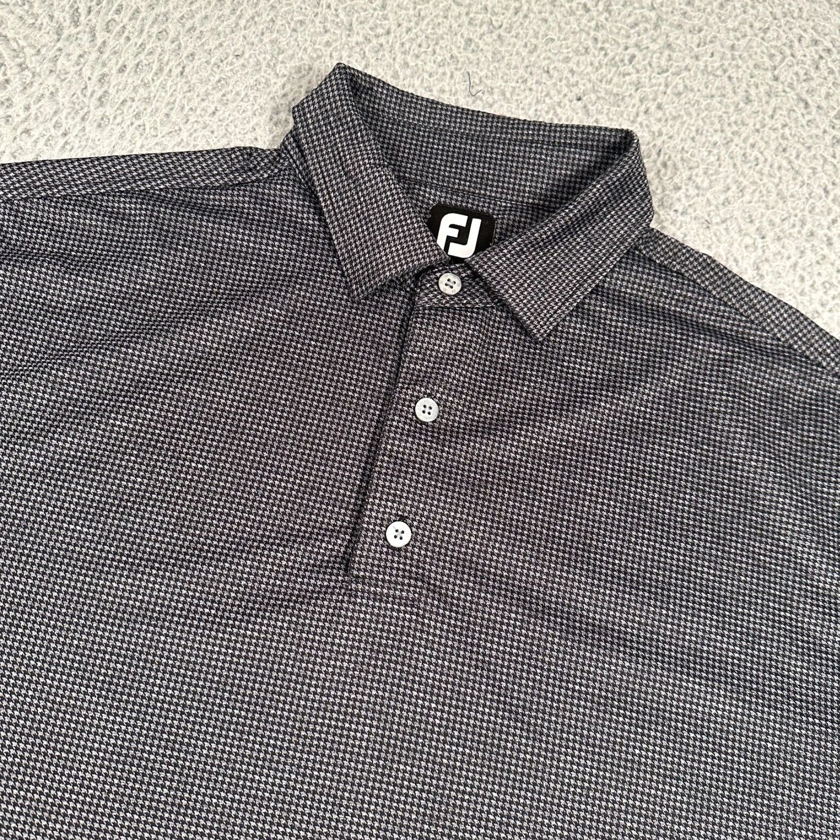 Footjoy Footjoy Polo Shirt Men L Houndstooth Performance Golf Activewear Size US L / EU 52-54 / 3 - 2 Thumbnail