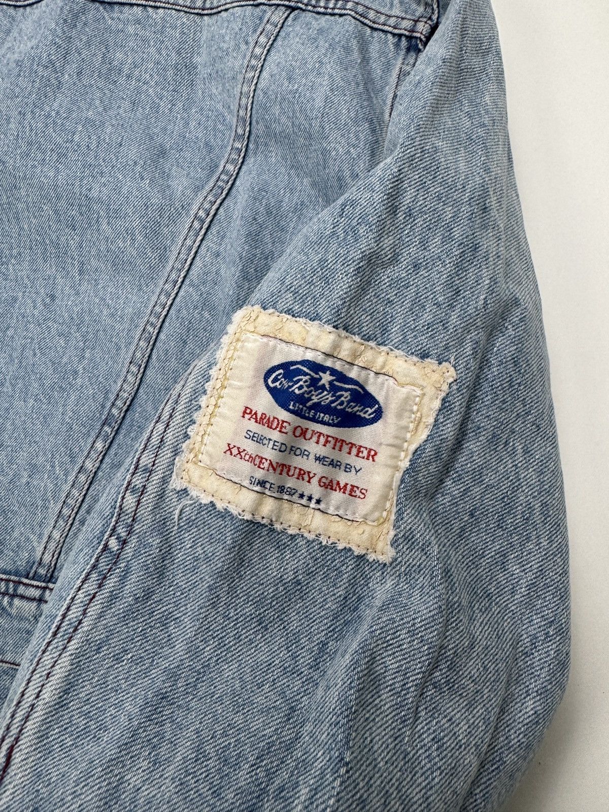 Other Vintage Italian Denim Jacket Rare Patchwork Details boxy cut Size US L / EU 52-54 / 3 - 6 Thumbnail