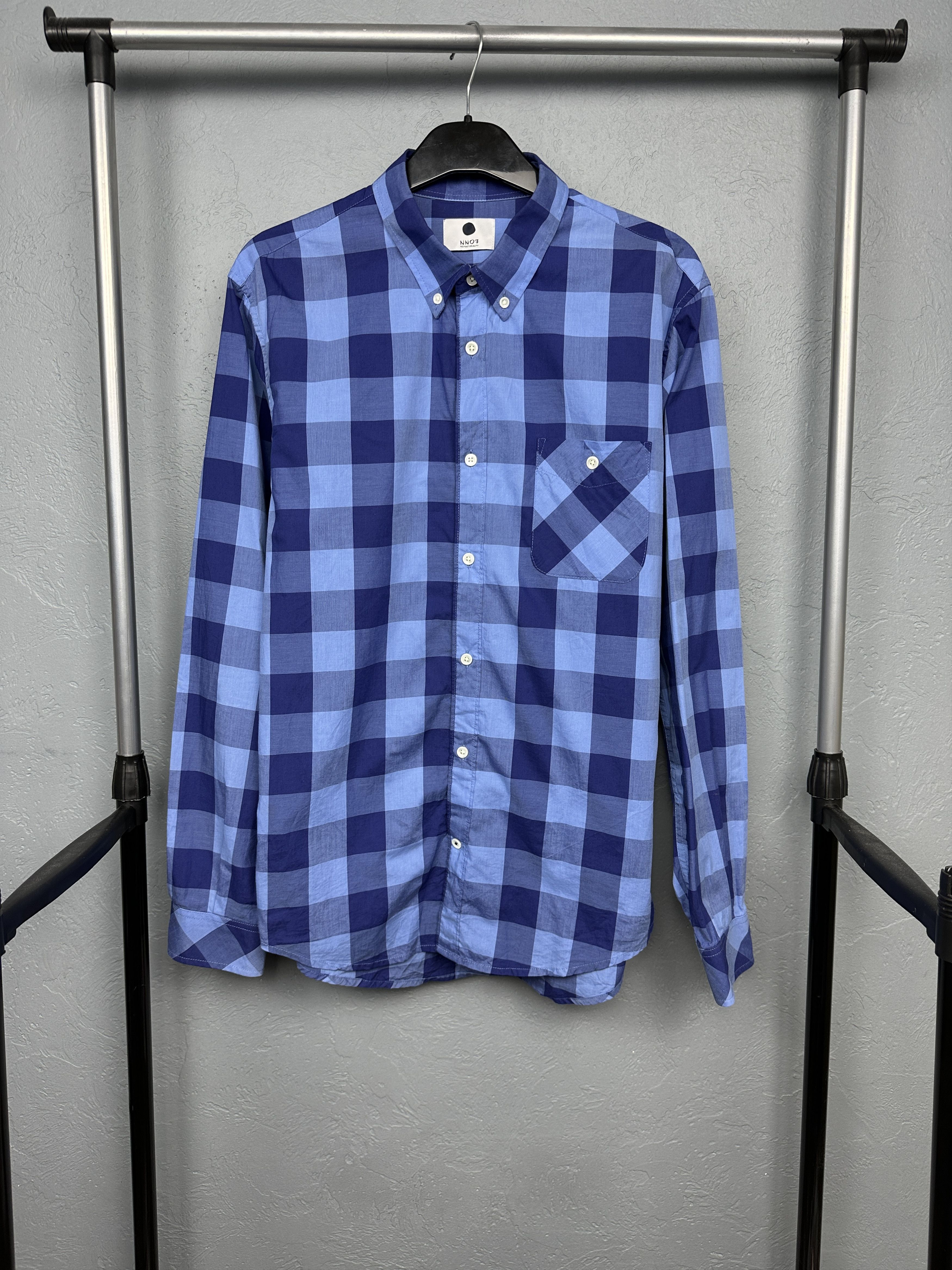 NN07 Nn07 No Nationality Mens Long Sleeve Plaid Shirt Size US L / EU 52-54 / 3 - 1 Thumbnail