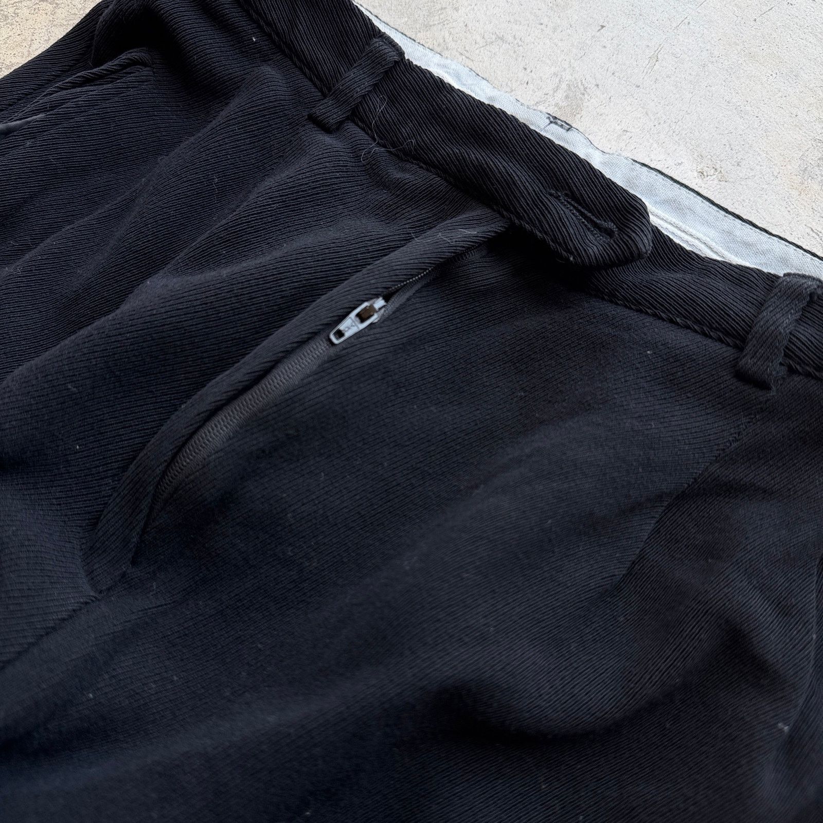 Emporio Armani 90s Emporio Armani Black Pleated ribbed Trousers pants Size US 32 / EU 48 - 3 Thumbnail