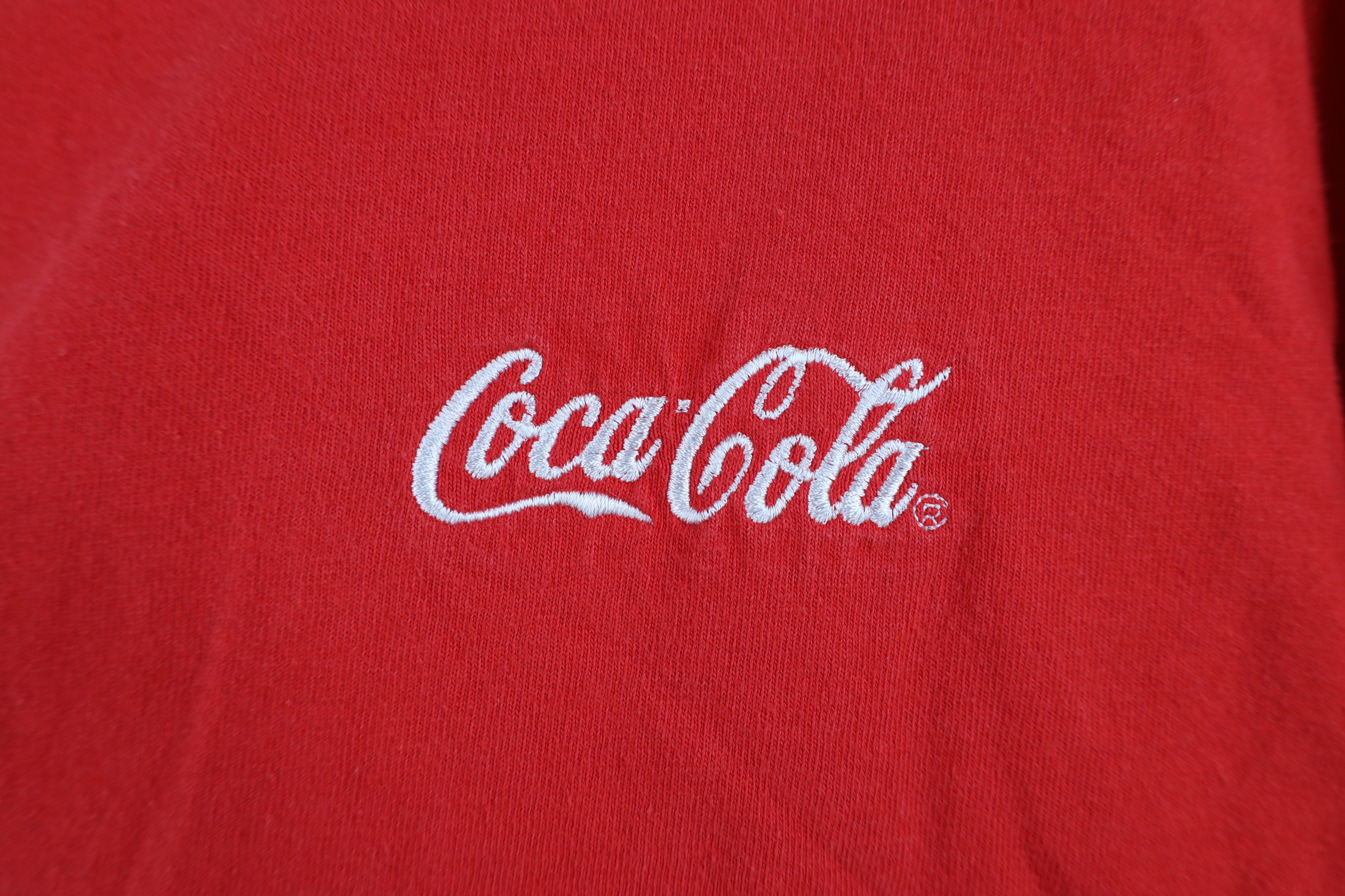 Vintage Vintage 90s Coca Cola Spell Out Short Sleeve T-Shirt Red Size US L / EU 52-54 / 3 - 4 Thumbnail