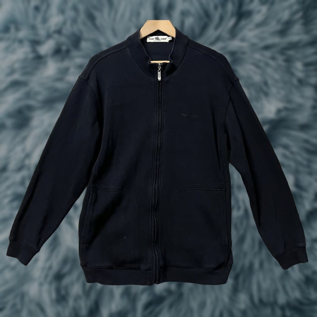 X-LARGE Lion Lord Men's Full Zip Sweatshirt Jacket Black XL Sleeves Long Zip Pockets Breathable Heavyweight Knit Cotton Polyester Golf Casual Size US XL / EU 56 / 4 - 1 Thumbnail