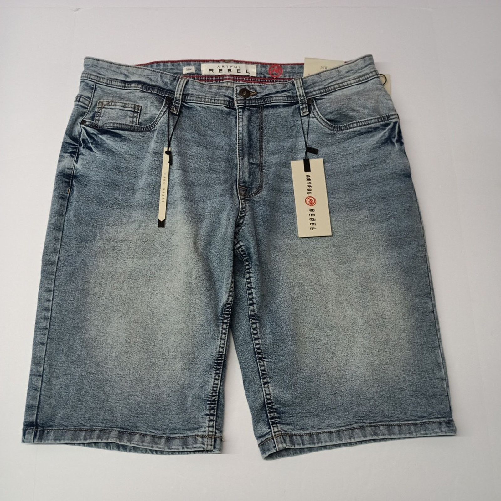 Other Artful Rebel Jean Shorts Men's 36 Denim Blue Slim Fit NWT Size US 36 / EU 52 - 1 Thumbnail