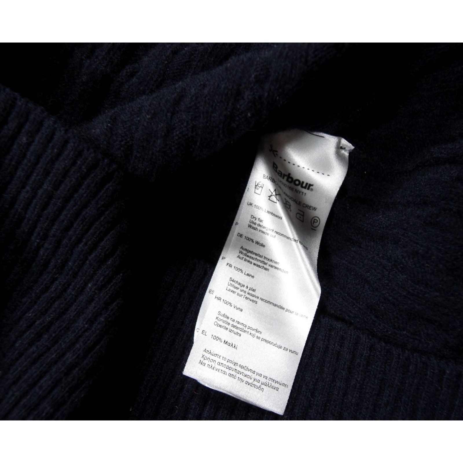 Barbour Barbour Sweater Womens Size 10 Blue Cable Knit Crewneck Lamsbwool Langdale Pullover Knit Wool Carded All Seasons Regular Vintage N/A Size L / US 10 / IT 46 - 6 Thumbnail