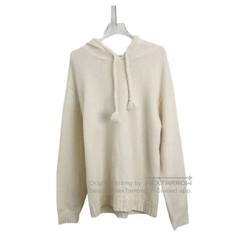 Max Mara MaxMara Cream Cotton Pullover Hoodie . Size L / US 10 / IT 46 - 1 Thumbnail