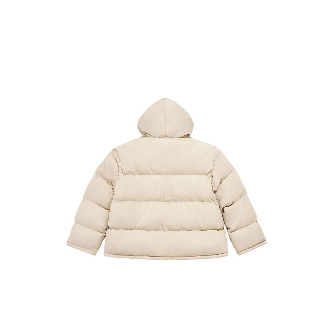 Balenciaga o1bcso1str1124 Sporty B Hooded Puffer Jacket in Beige Size XS / US 0-2 / IT 36-38 - 2 Thumbnail