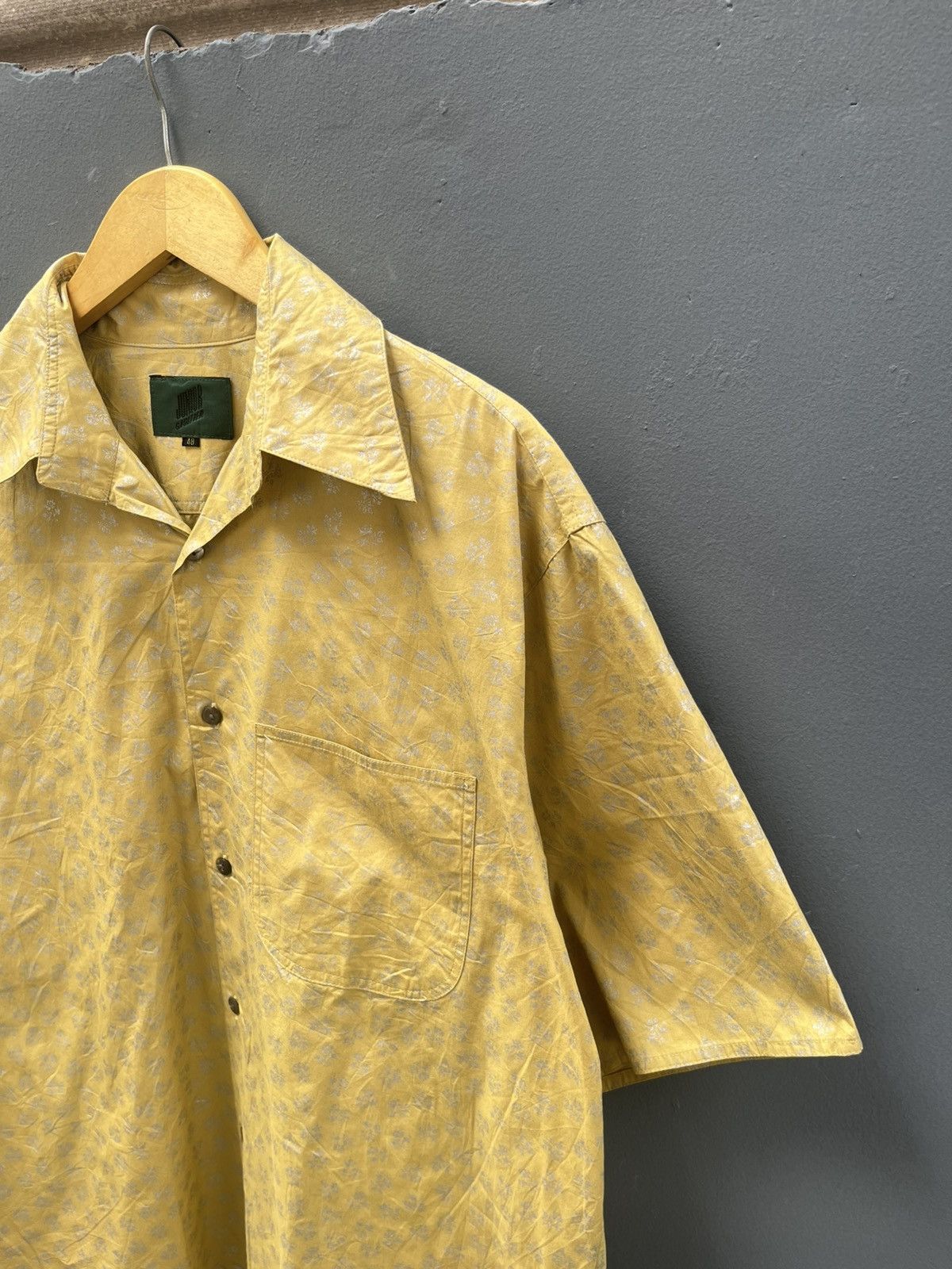 Gaultier Homme Objet 90s Junior Gaultier Collar Shirt Full Print flowers Size US L / EU 52-54 / 3 - 3 Thumbnail