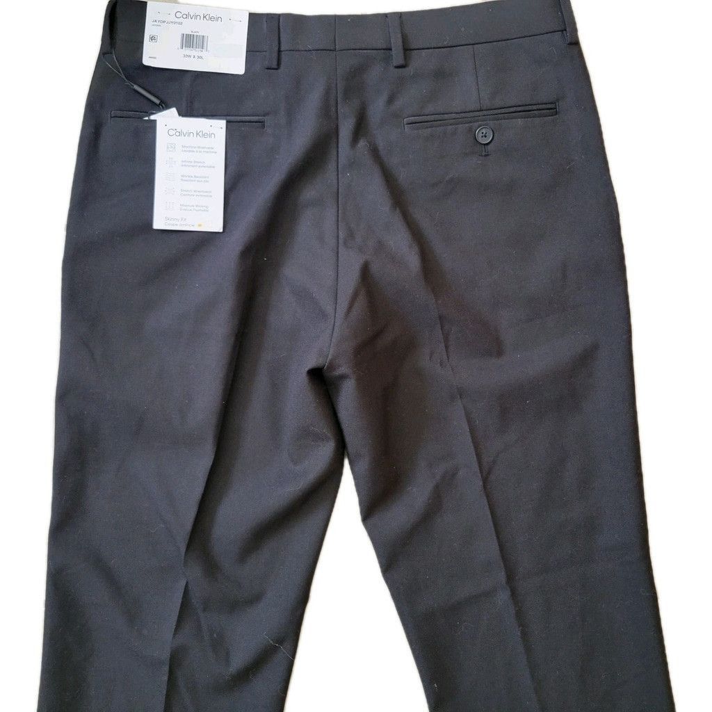 Calvin Klein Calvin Klein Men's Skinny-Fit Wrinkle Resistant Pants 33/30 Size US 33 - 9 Thumbnail