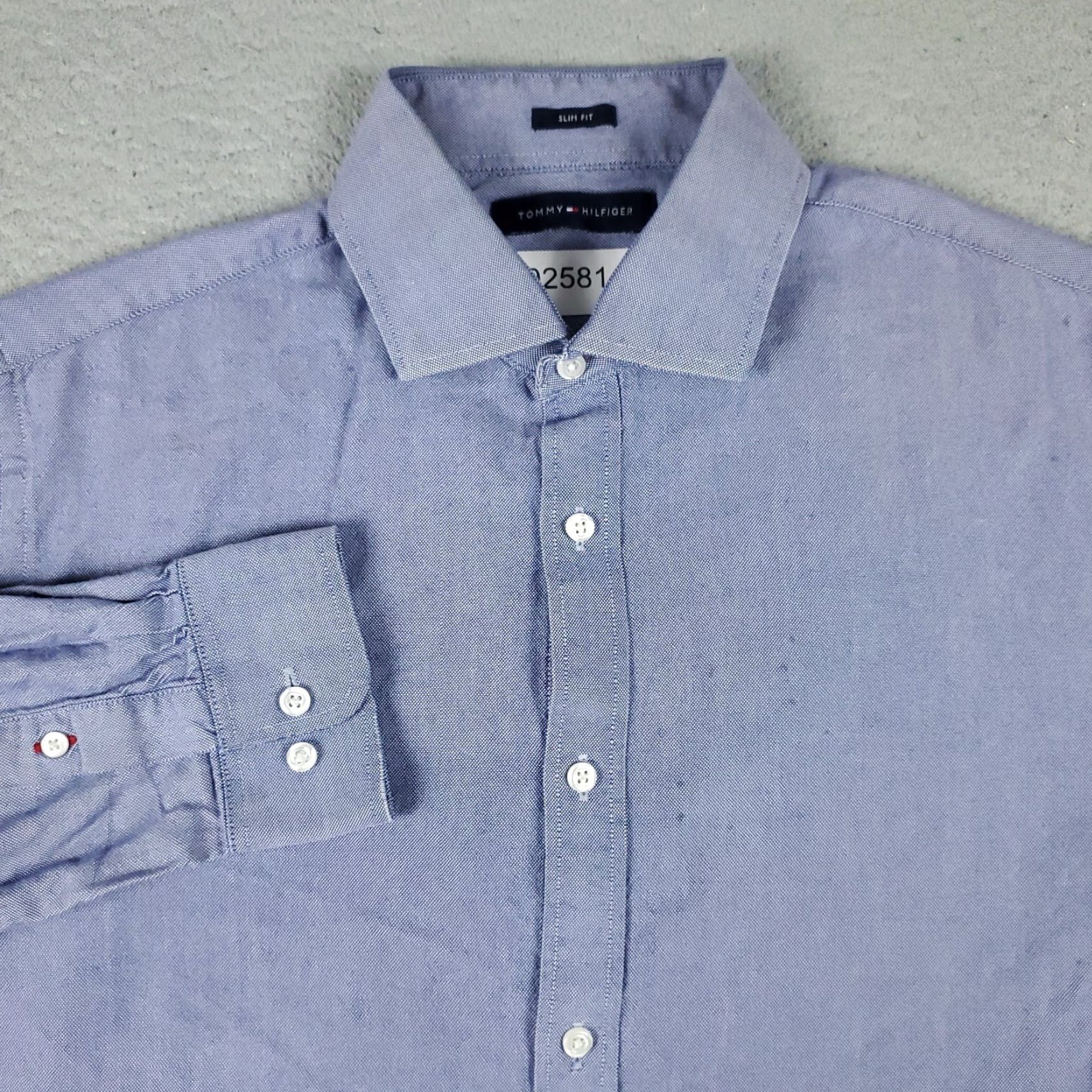 Tommy Hilfiger Tommy Hilfiger Shirt Men's Button-Up Collared Long Sleeve Blue Casual Formal Workwear Party/Cocktail Travel Wedding Button Up Size US M / EU 48-50 / 2 - 2 Thumbnail