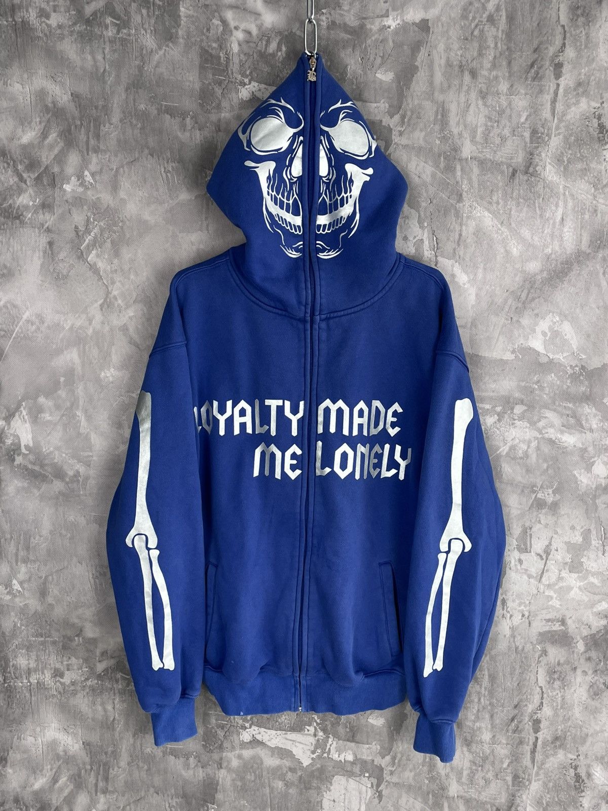 If Six Was Nine × Japanese Brand × Le Grande Bleu (L.G.B.) Vintage “Loyalty Made Me Lonely” Full Zip Skeleton Hoodie Size US M / EU 48-50 / 2 - 1 Thumbnail