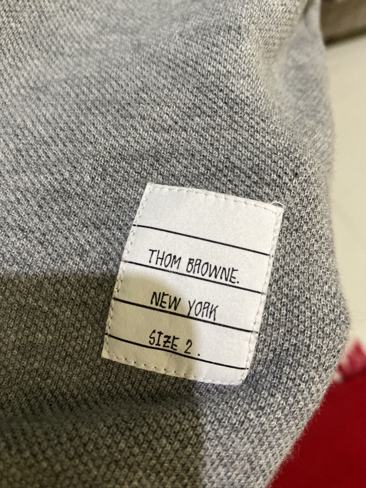 Moncler × Moncler Grenoble × Thom Browne Thom browne grosgrain loop back pique tshirt Size US L / EU 52-54 / 3 - 3 Thumbnail