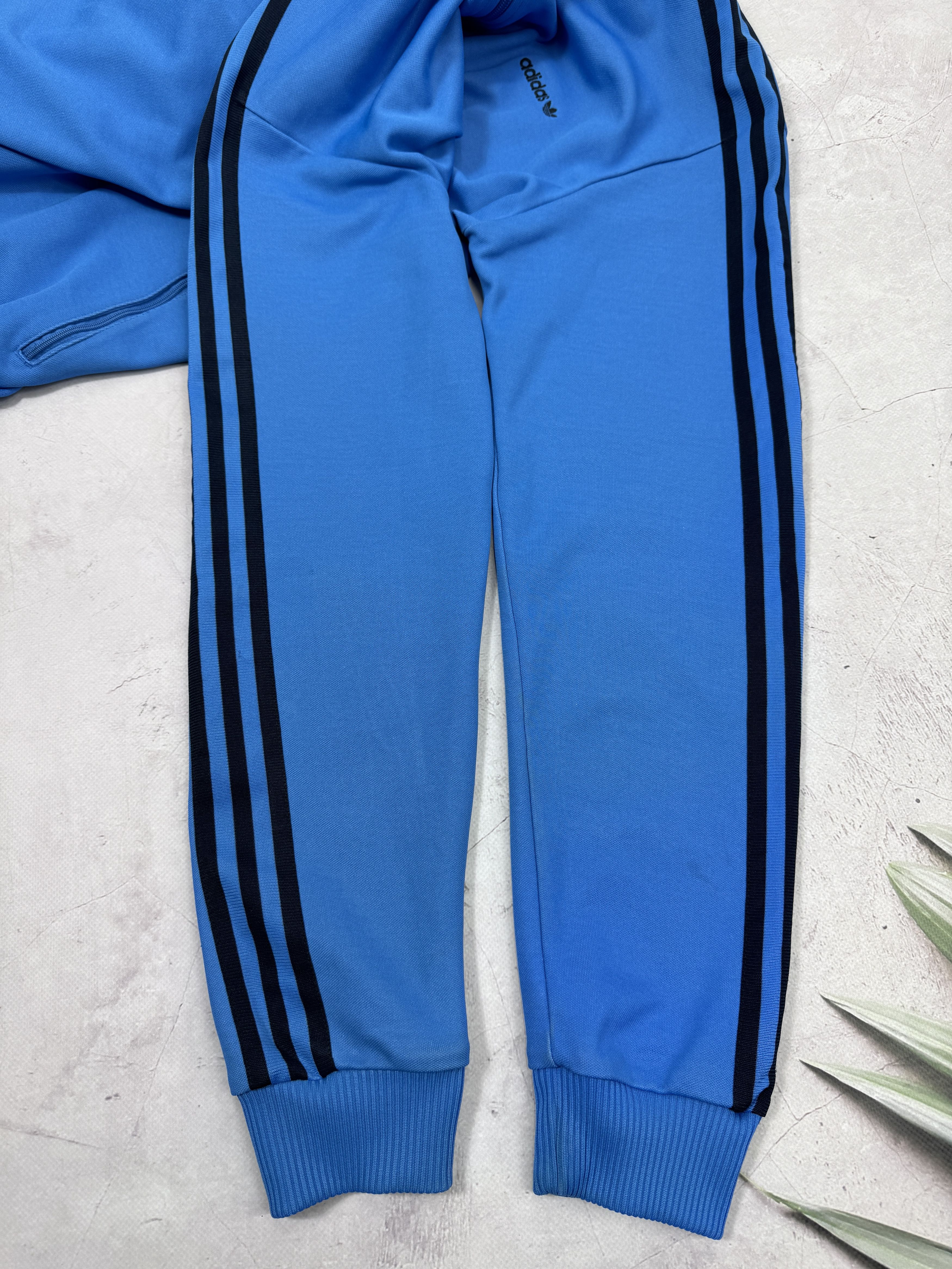 Adidas × Vintage Y2K Adidas Track Jacket Blue & Black Stripes Size US M / EU 48-50 / 2 - 17 Thumbnail