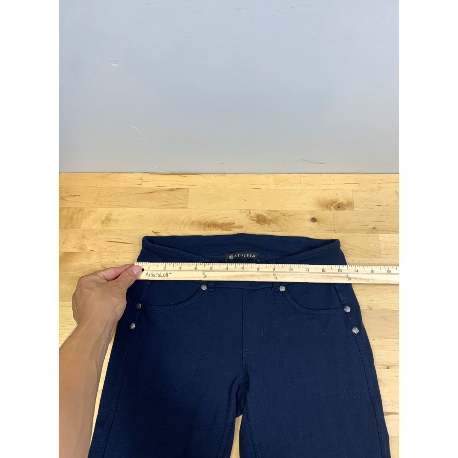 Athleta Athleta Leggings Womens XS Blue Activewear Casual Travel Pockets Skinny Ankle Athleisure Size 26" / US 2 / IT 38 - 4 Thumbnail