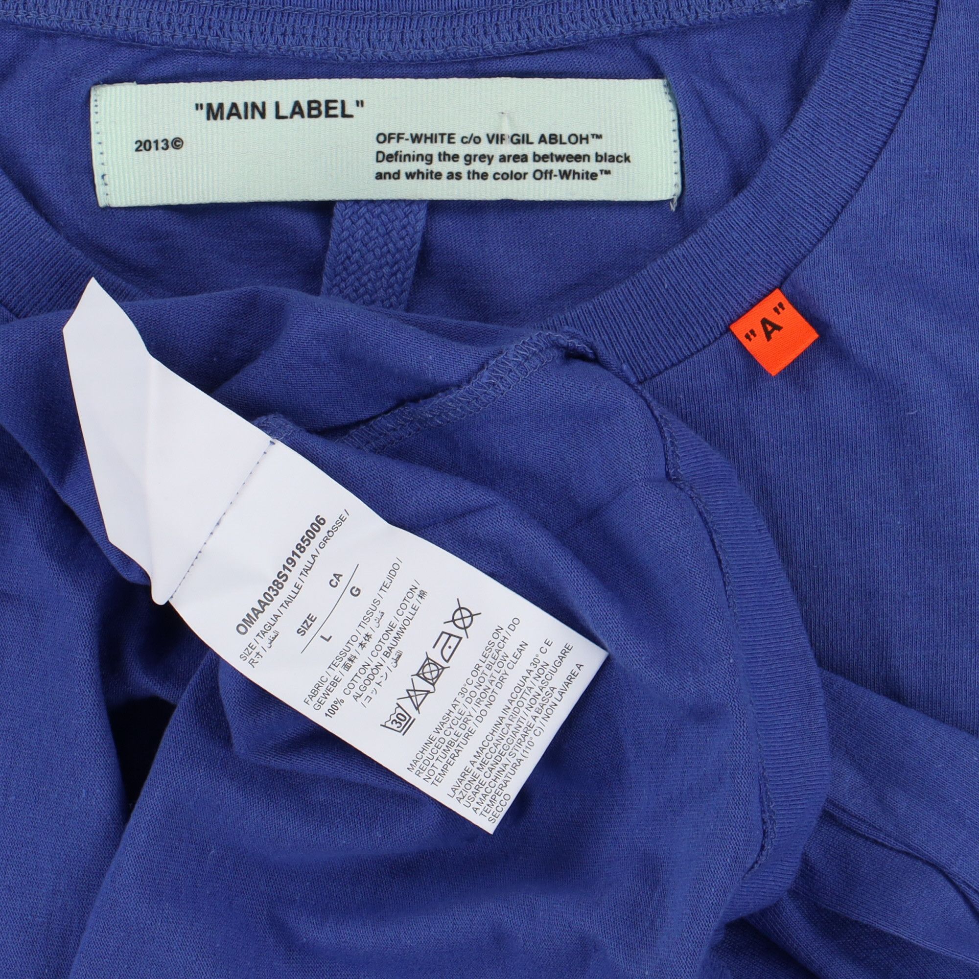 Off-White Blue and Yellow Split Arrows Oversized T-Shirt Size US L / EU 52-54 / 3 - 7 Thumbnail
