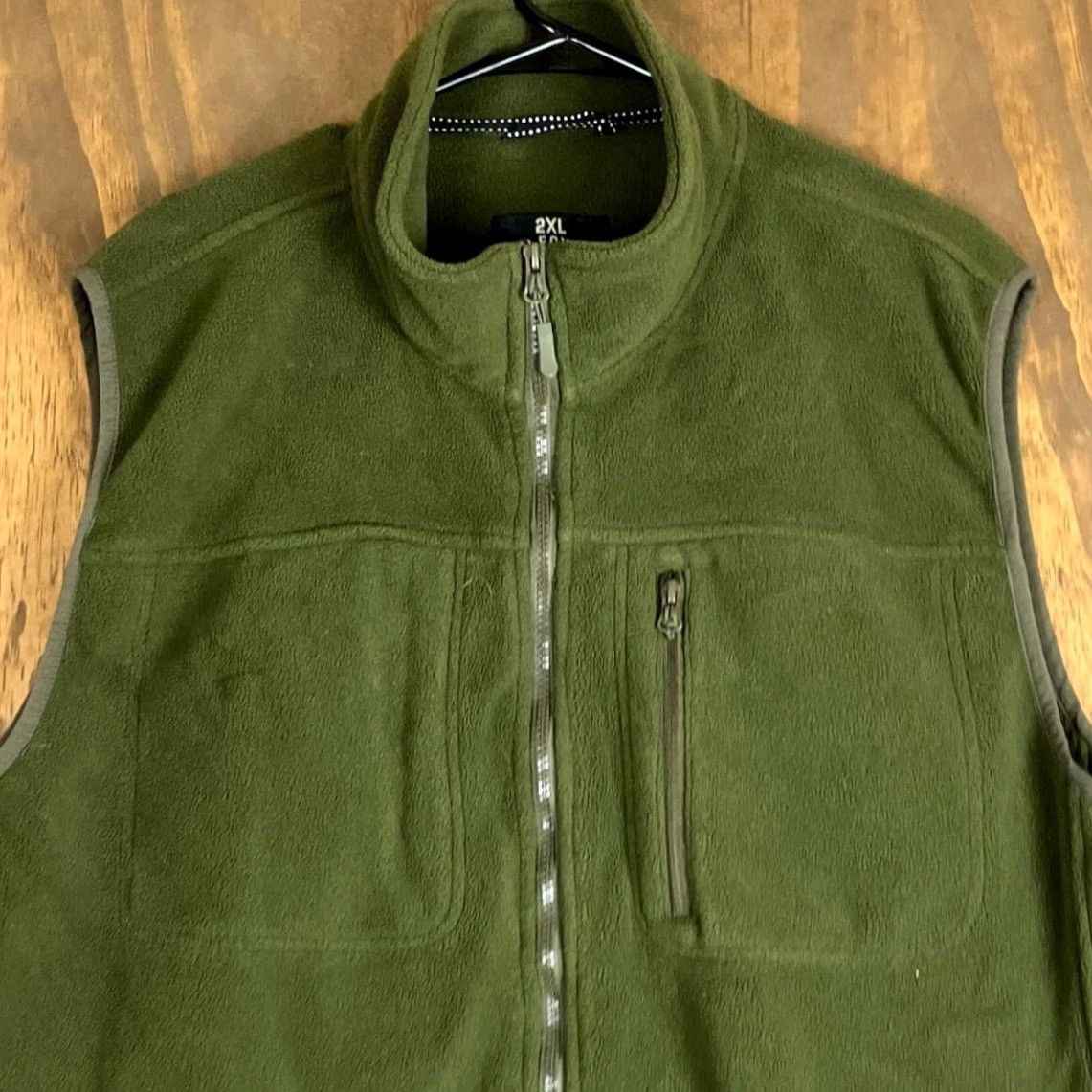 Vintage Zero Foxtrot Men Vest Green Fleece Full Zip Gilet Utility Outdoors Polyester 2XL Size US XXL / EU 58 / 5 - 2 Thumbnail
