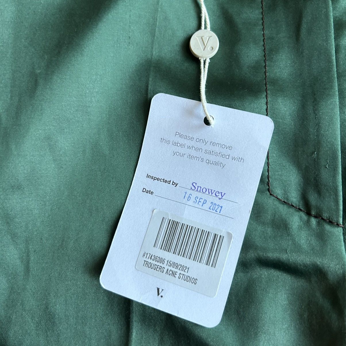 Acne Studios Acne Studios Dark Green Satin Slacks 28/30 Size 28" / US 6 / IT 42 - 11 Thumbnail