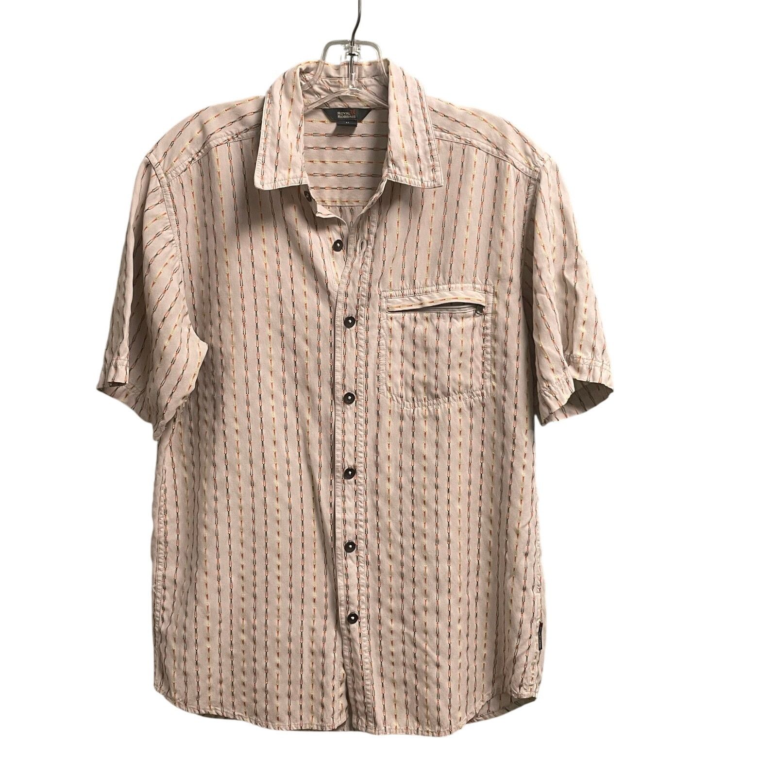 Royal Robbins Royal Robbins Medium Mens Button Down Shirt Textured Stripe Size US M / EU 48-50 / 2 - 1 Thumbnail