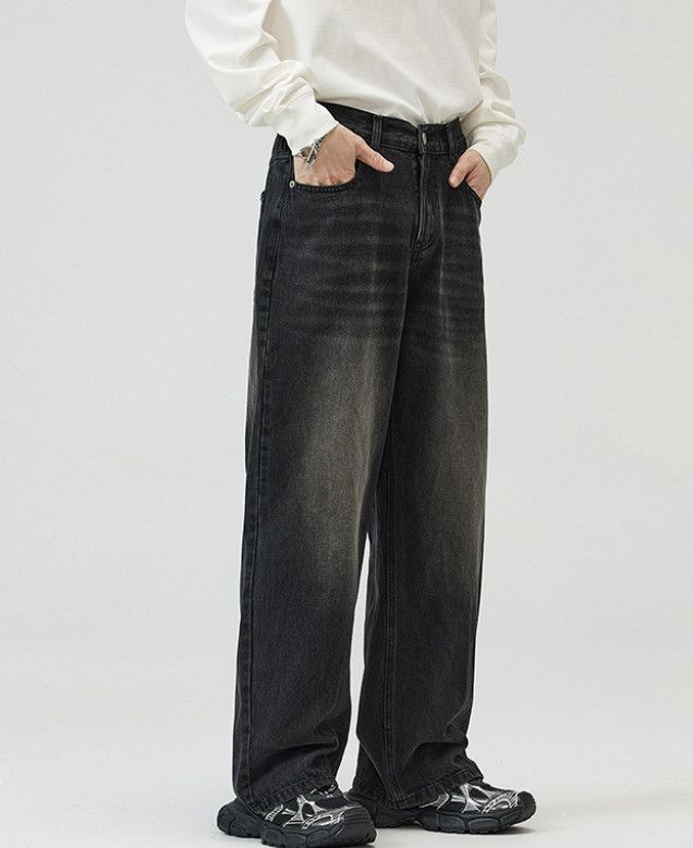 Vintage American retro Straight-leg wide-leg jeans Size US 32 / EU 48 - 3 Thumbnail