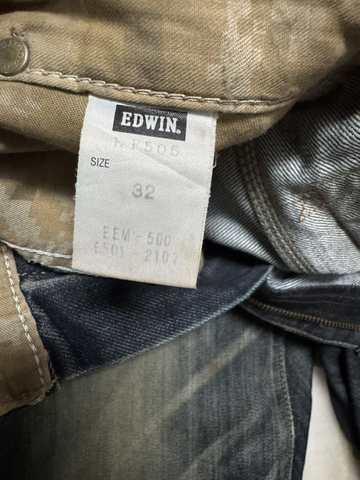 Edwin VTG EDWIN E-FUNCTION RUSTY SICK MUDPUNK WHSIKER DARK JEAN Size US 32 / EU 48 - 12 Thumbnail