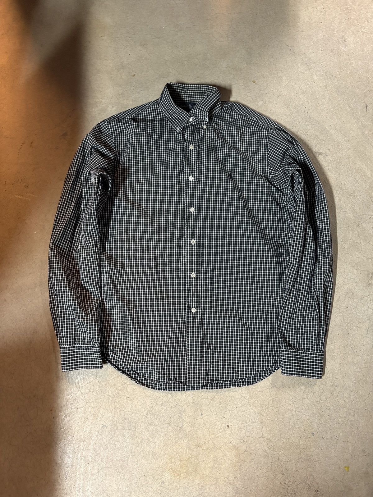 VTG 90s Polo Ralph Lauren Gingham Check Long Sleeve Shirt