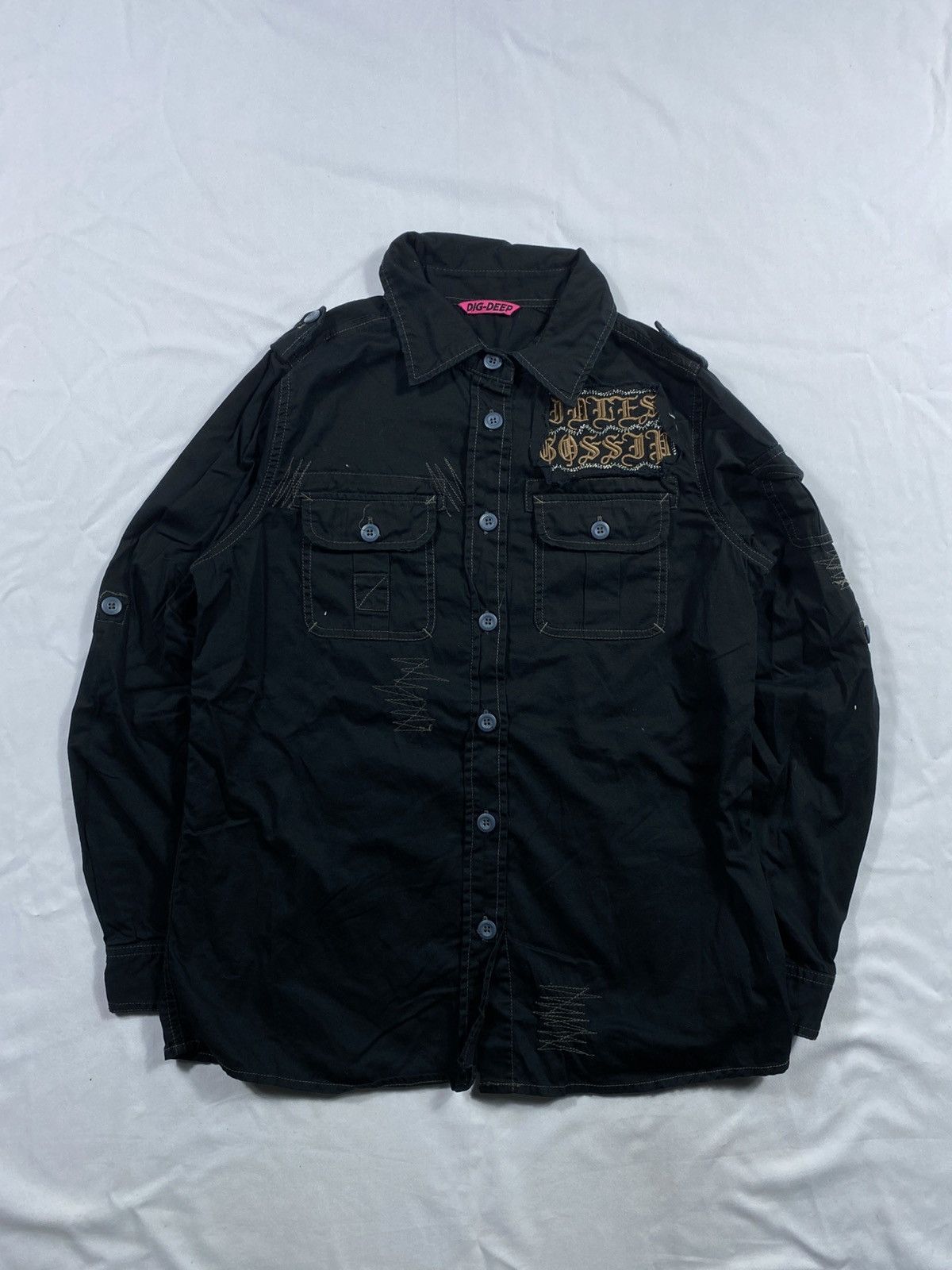 If Six Was Nine Archive Dig Deep Skull balck Button up lgb ifsixwasnine Size US M / EU 48-50 / 2 - 3 Thumbnail