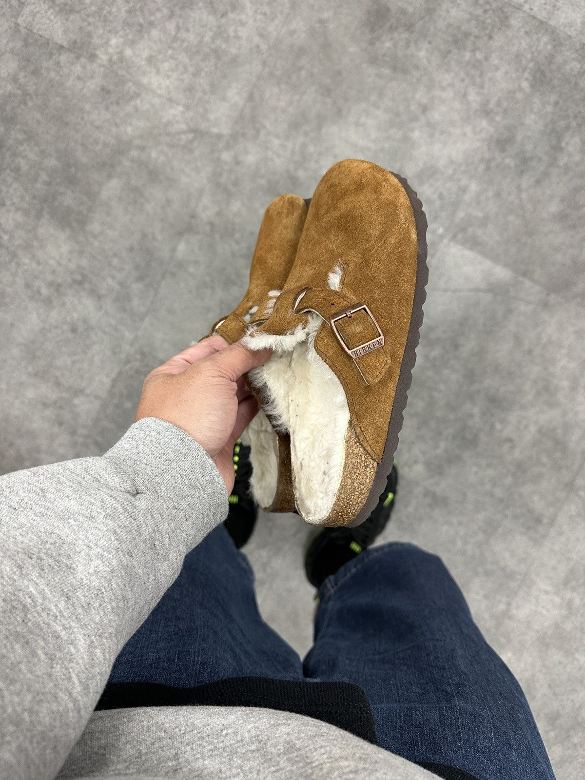 Birkenstock Birkenstock Boston Shearling Suede Leather Sandals Size 36 Size US 5.5 / IT 35.5 - 11 Thumbnail