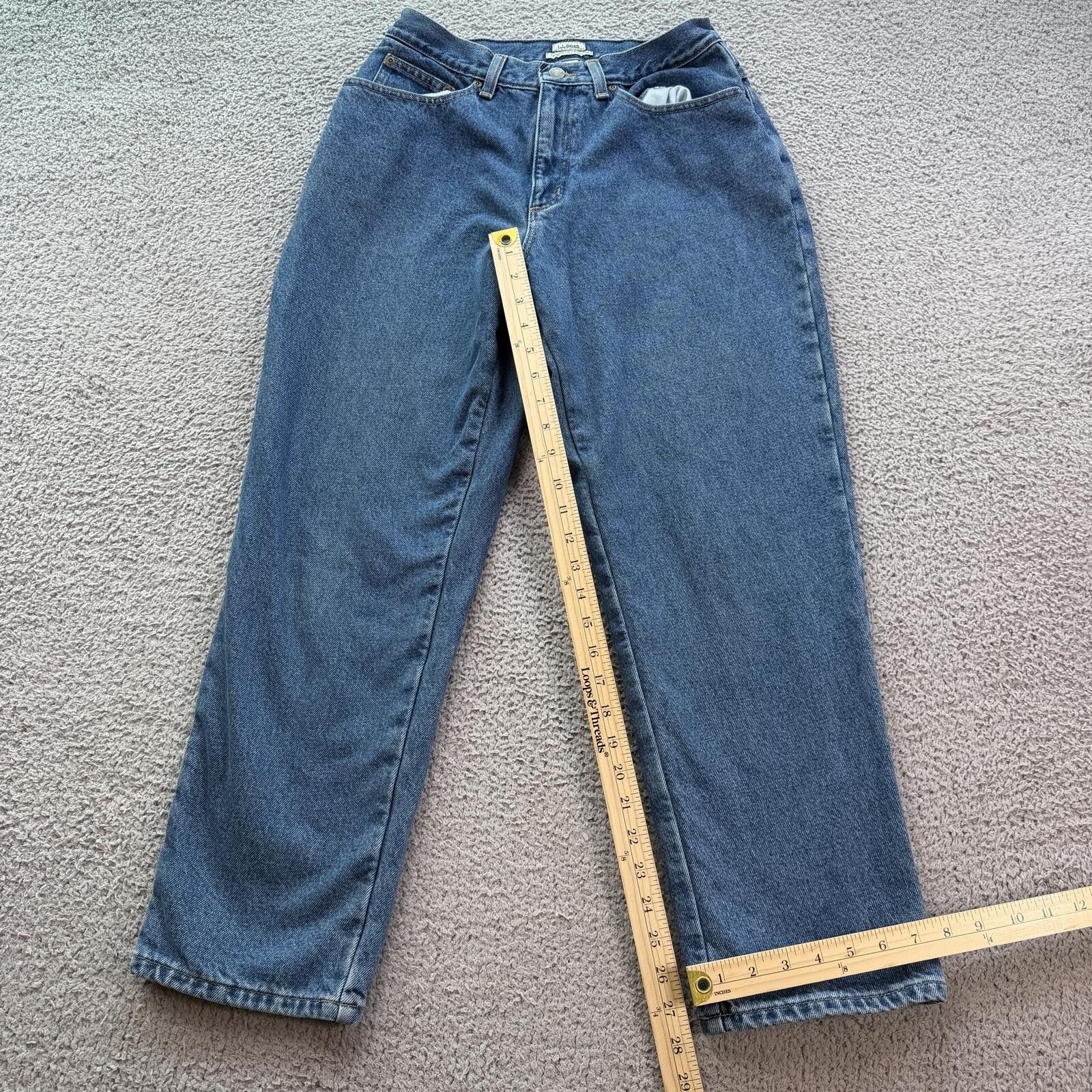L.L. Bean LL Bean Relaxed Fit Jeans Womens 10 Pet Wash Denim Mom Jeans Size 32" / US 10 / IT 46 - 4 Thumbnail