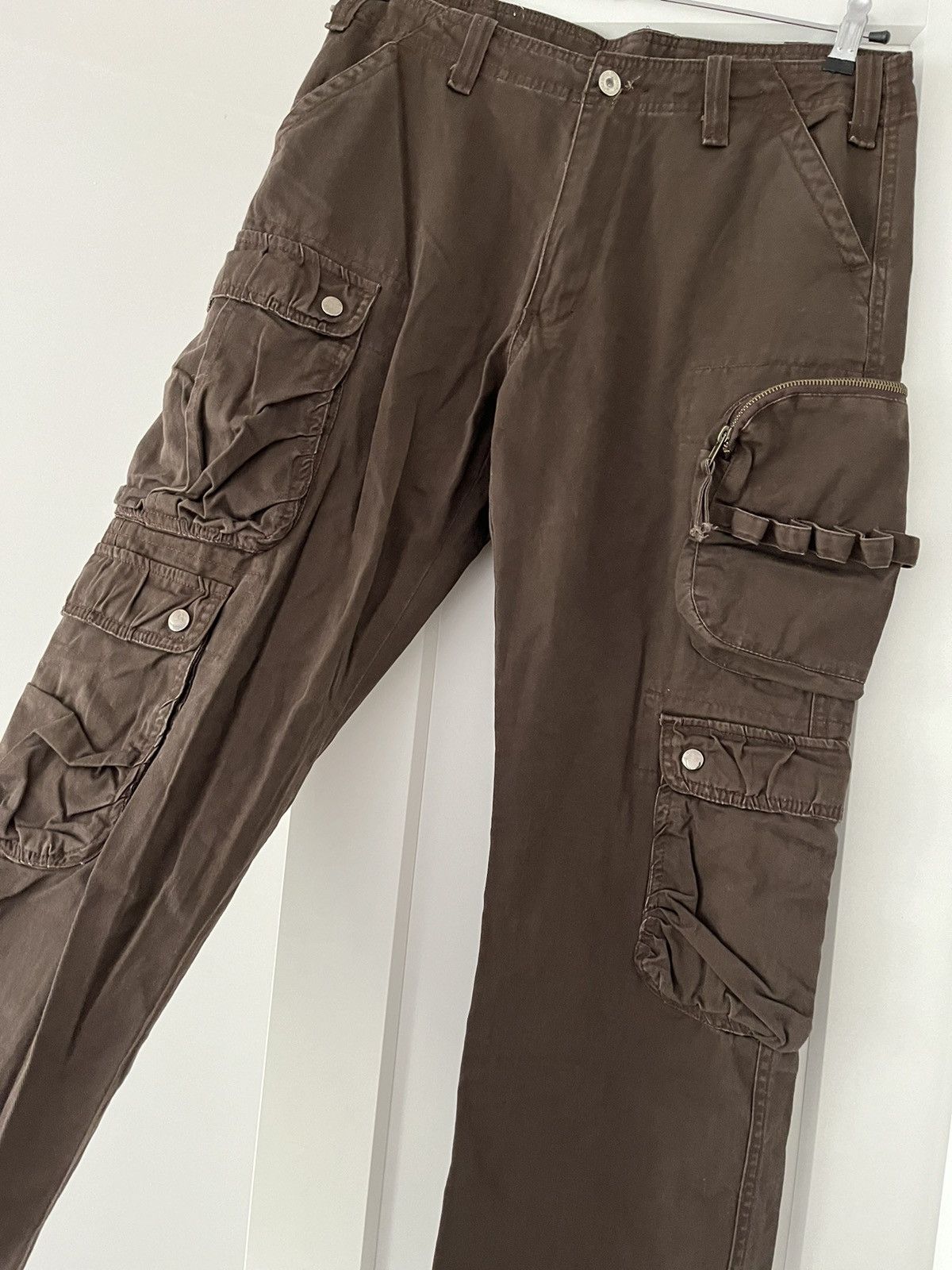 Japanese Brand Cargo multipocket pants military style Y2K avant garde Size US 31 - 3 Thumbnail