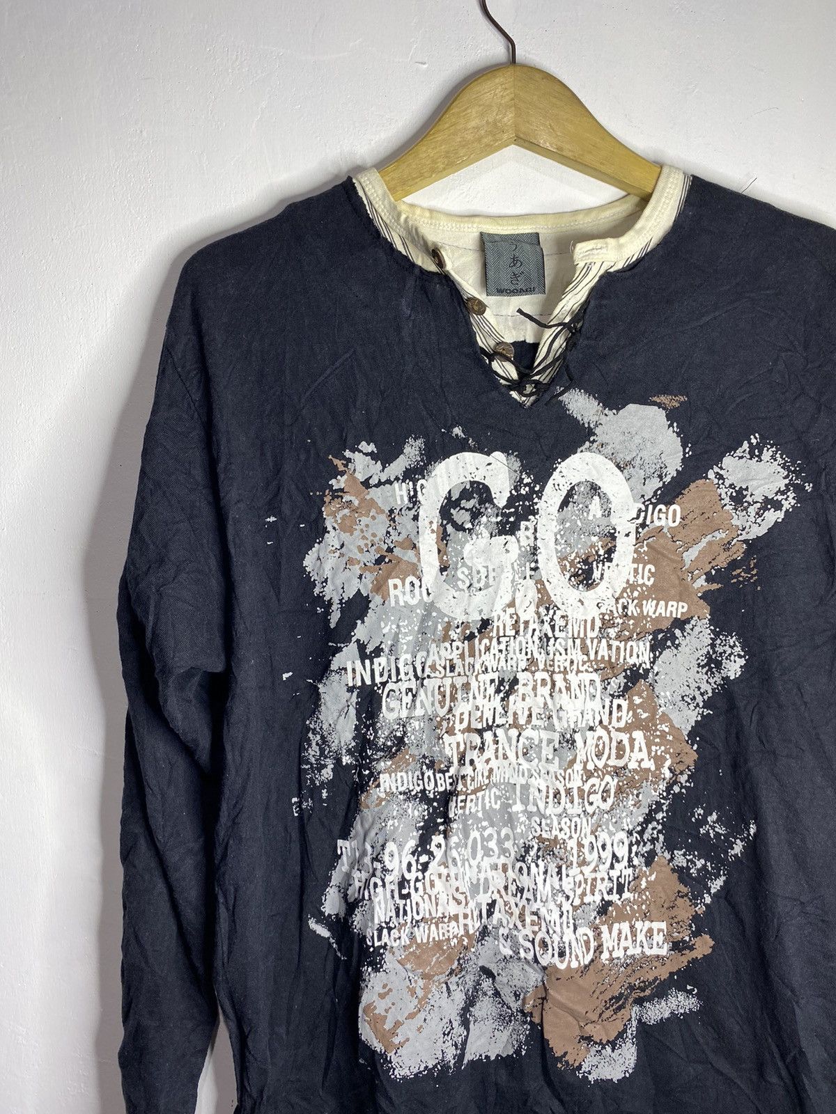 If Six Was Nine × Japanese Brand × Le Grande Bleu (L.G.B.) Japanese lgb style poem double layers longsleeve Size US L / EU 52-54 / 3 - 2 Thumbnail