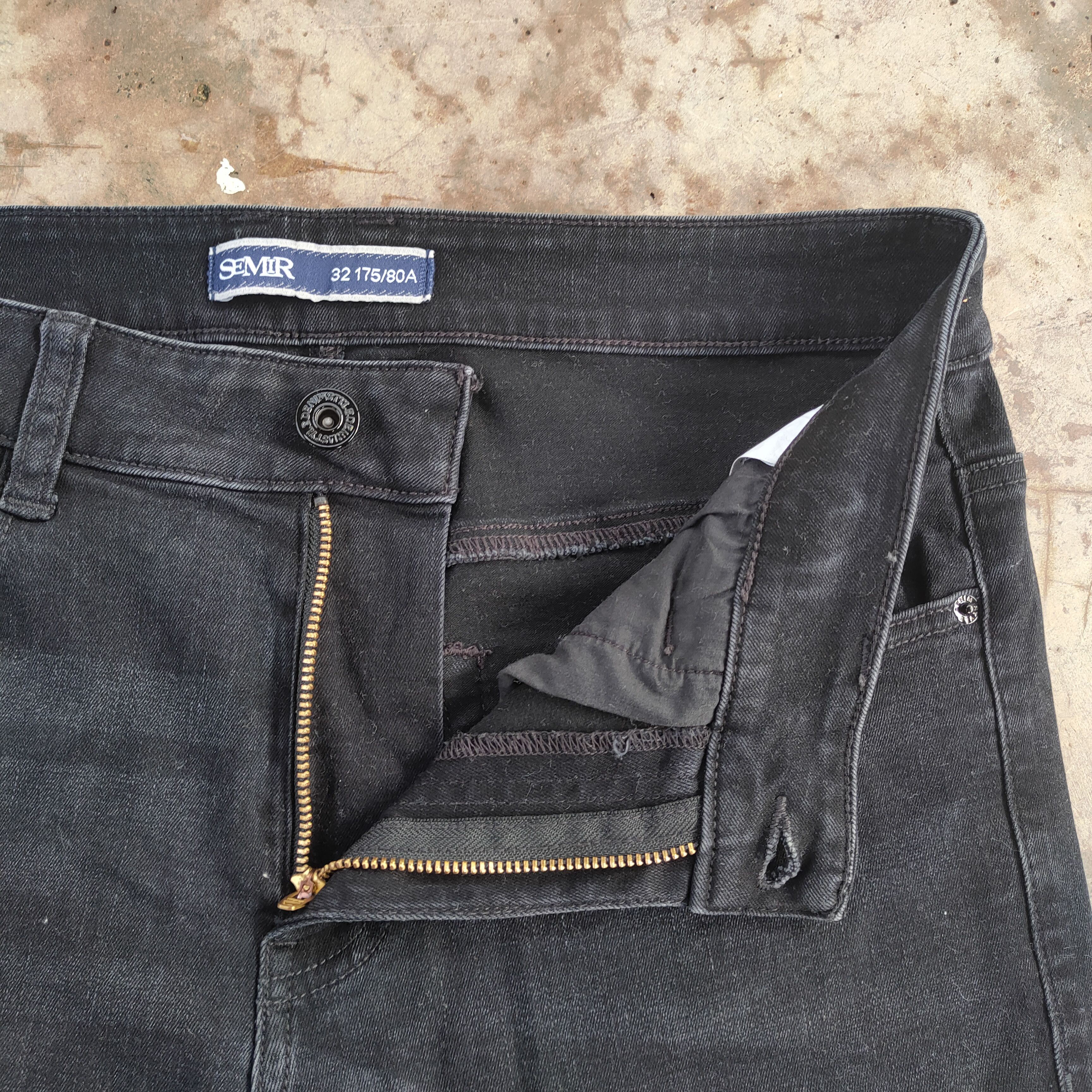 Japanese Brand × Jean VTG SEMIR SKINNY BLACK DENIM JEANS PANTS Size US 32 / EU 48 - 7 Thumbnail